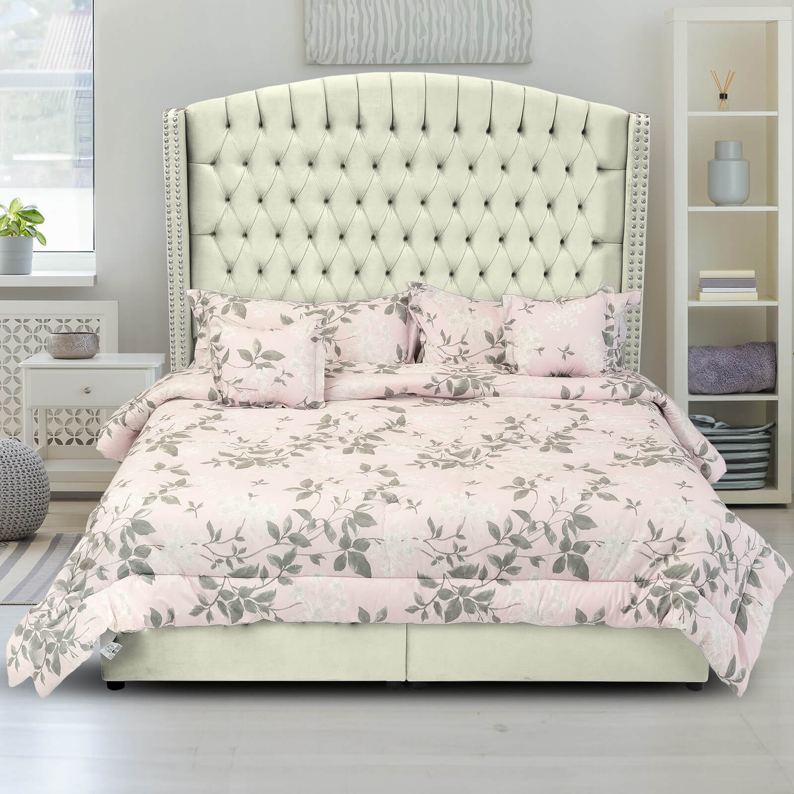 In House | Alkmar Bed Frame Velvet Ivory 200x160
