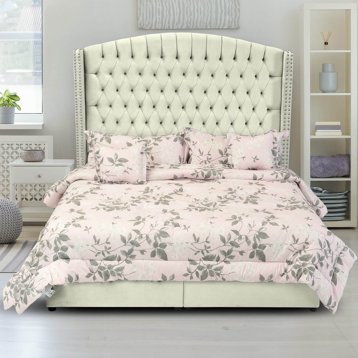 In House | Lujin Bed Frame Linen Ivory 200x100