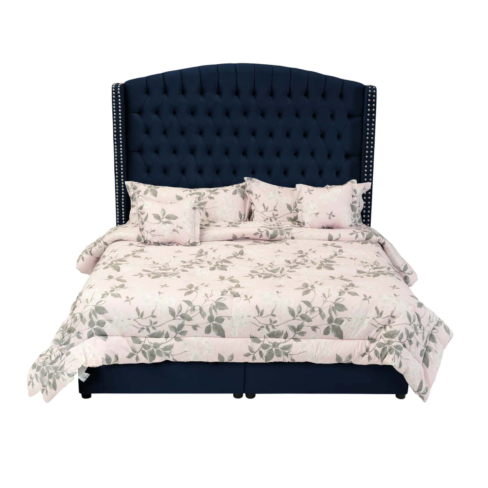 In House | Alkmar Bed Frame Velvet Dark Blue 200x140