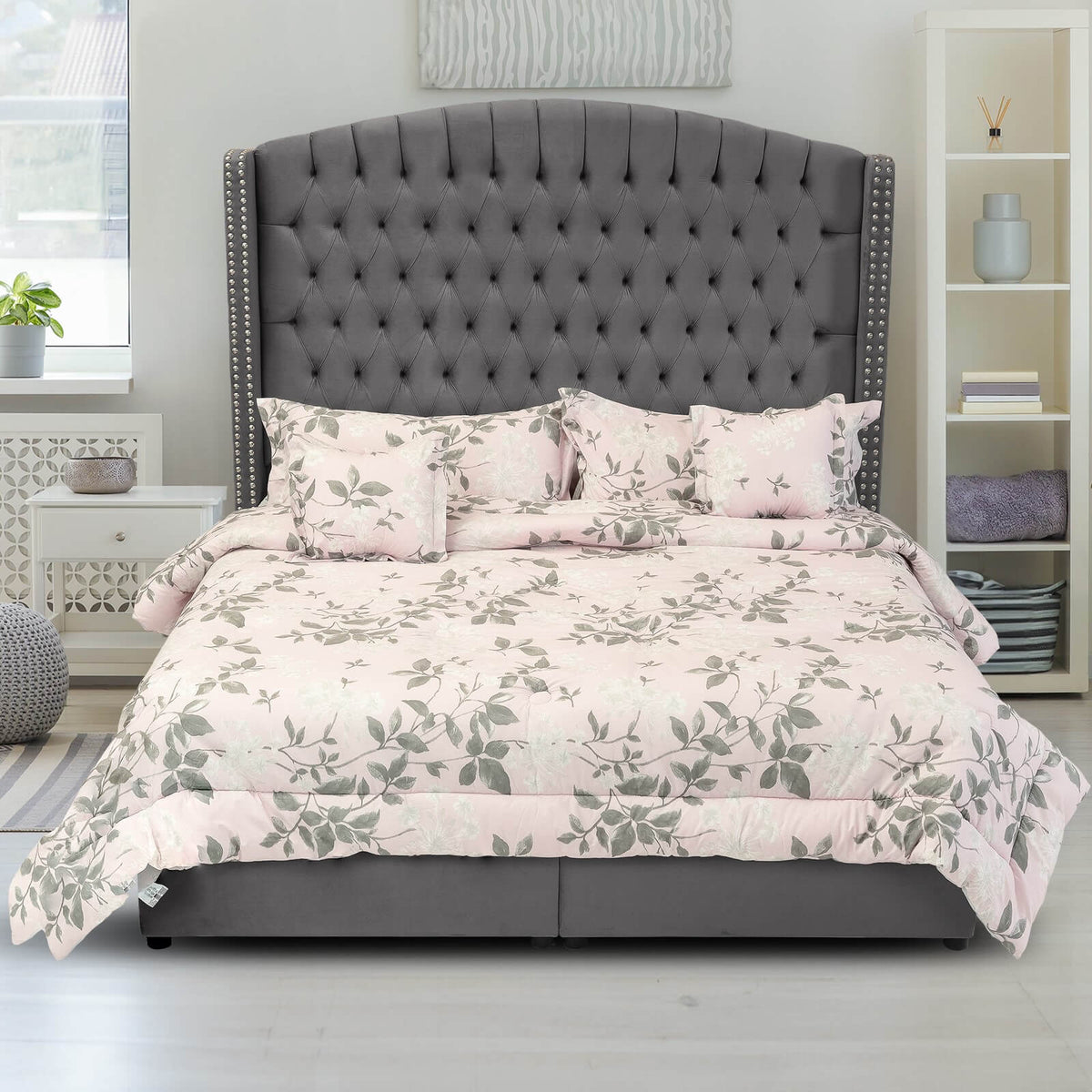 In House | Lujin Bed Frame Linen Grey 200x100