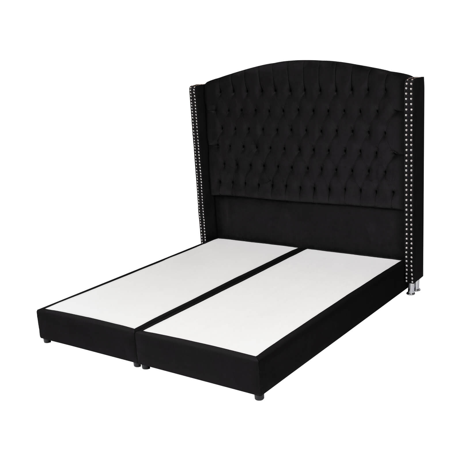 In House | Alkmar Bed Frame Velvet Black 200x160
