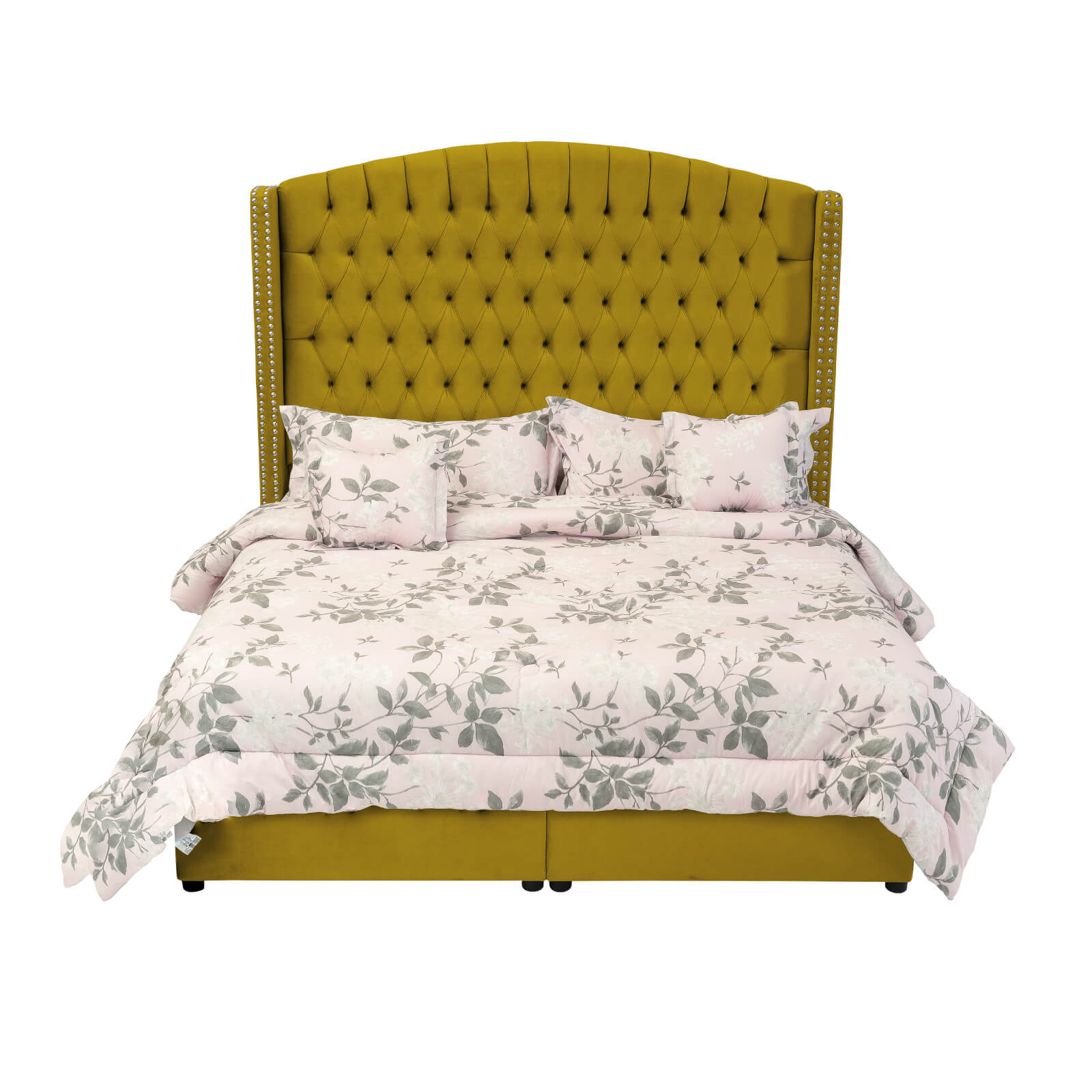 In House | Alkmar Bed Frame Velvet Gold 200x150