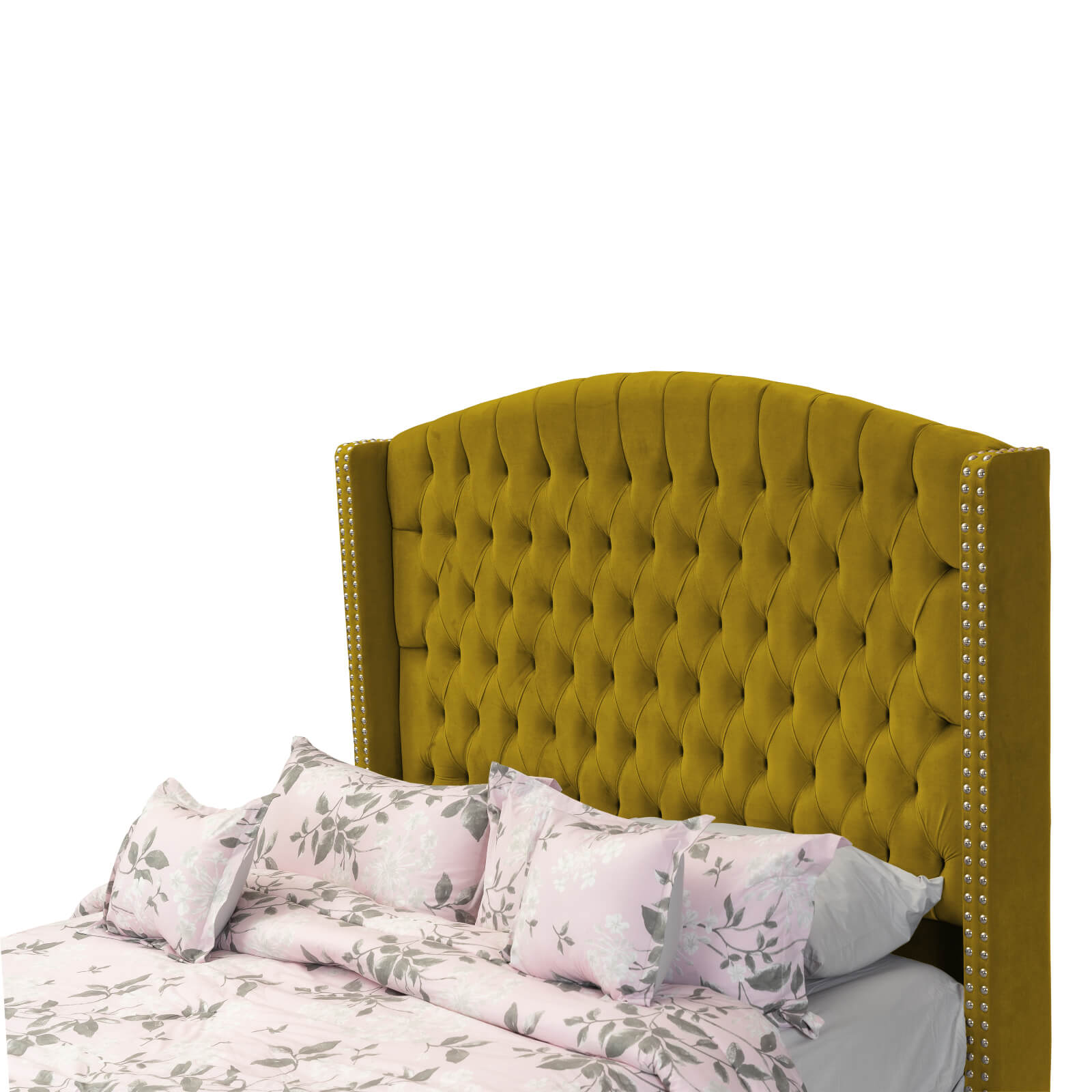 In House | Alkmar Bed Frame Velvet Gold 200x150