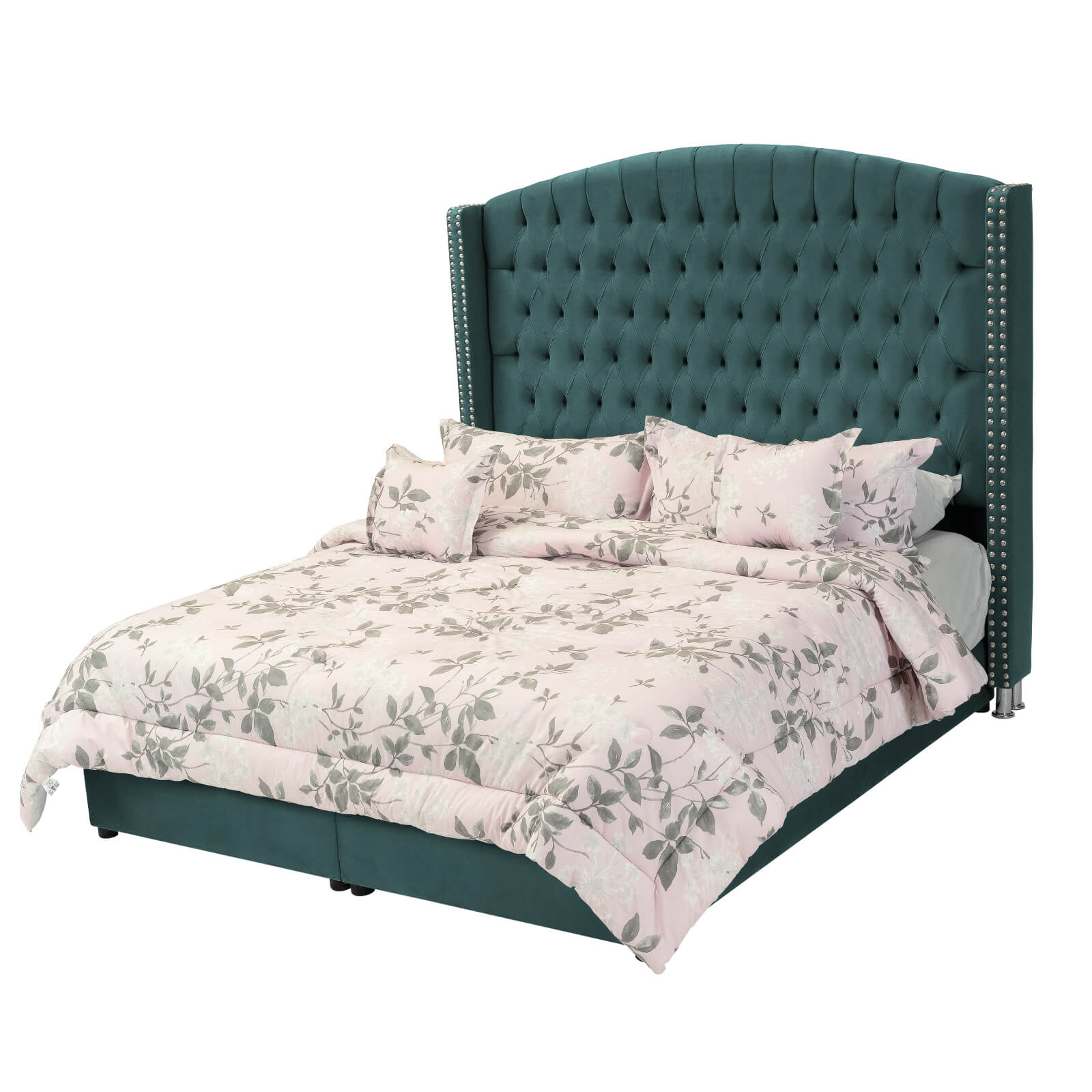 In House | Alkmar Bed Frame Velvet Turquoise 200x150