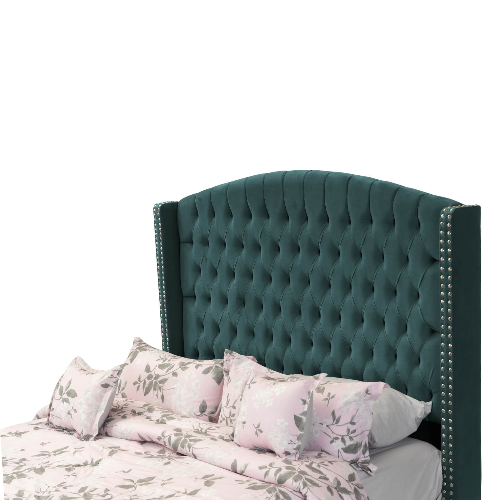 In House | Alkmar Bed Frame Velvet Turquoise 200x150