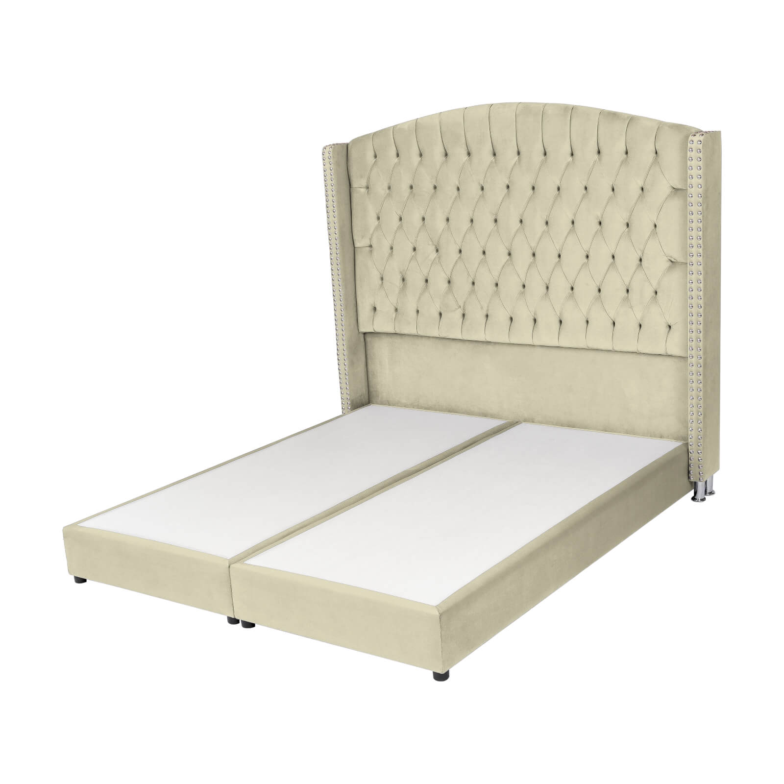 In House | Lujin Bed Frame Linen Beige 200x90