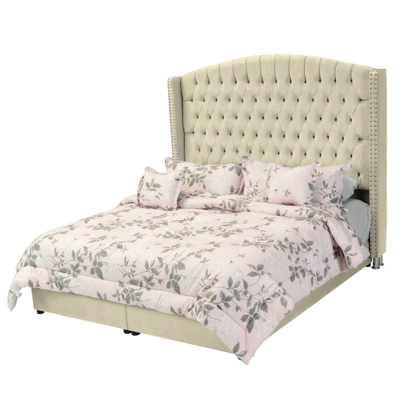 In House | Lujin Bed Frame Linen Beige 200x90