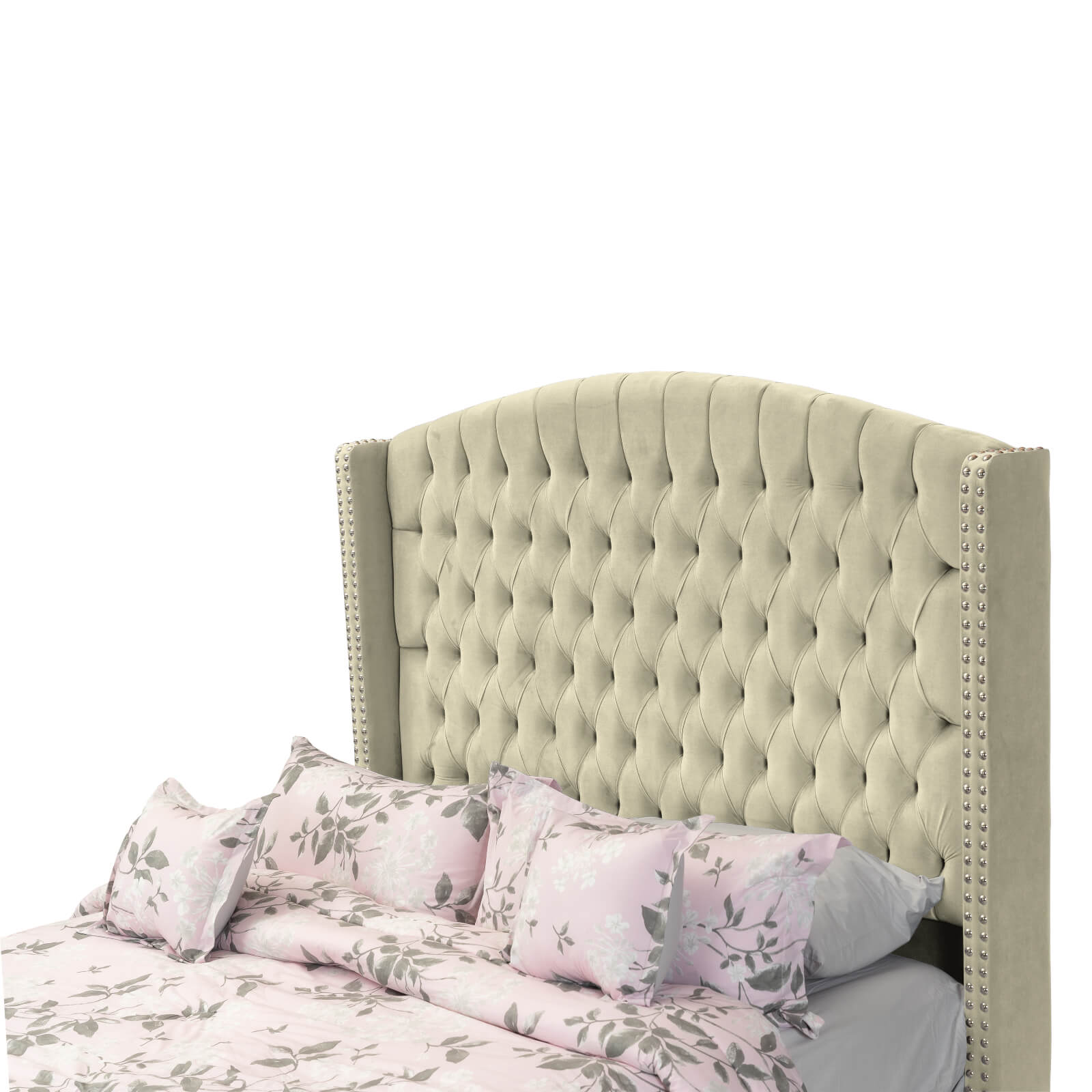 In House | Alkmar Bed Frame Velvet Beige 200x200