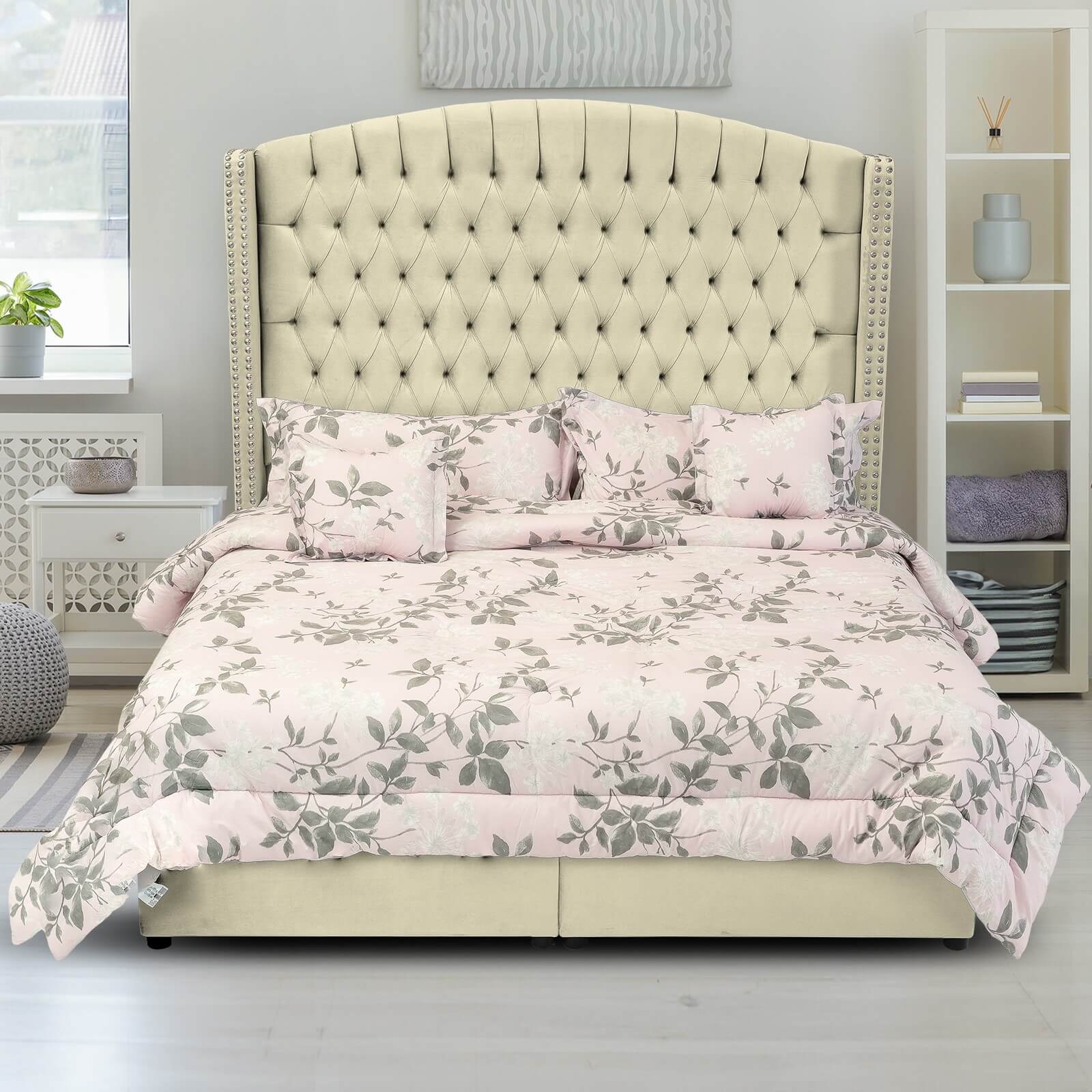 In House | Alkmar Bed Frame Velvet Beige 200x200