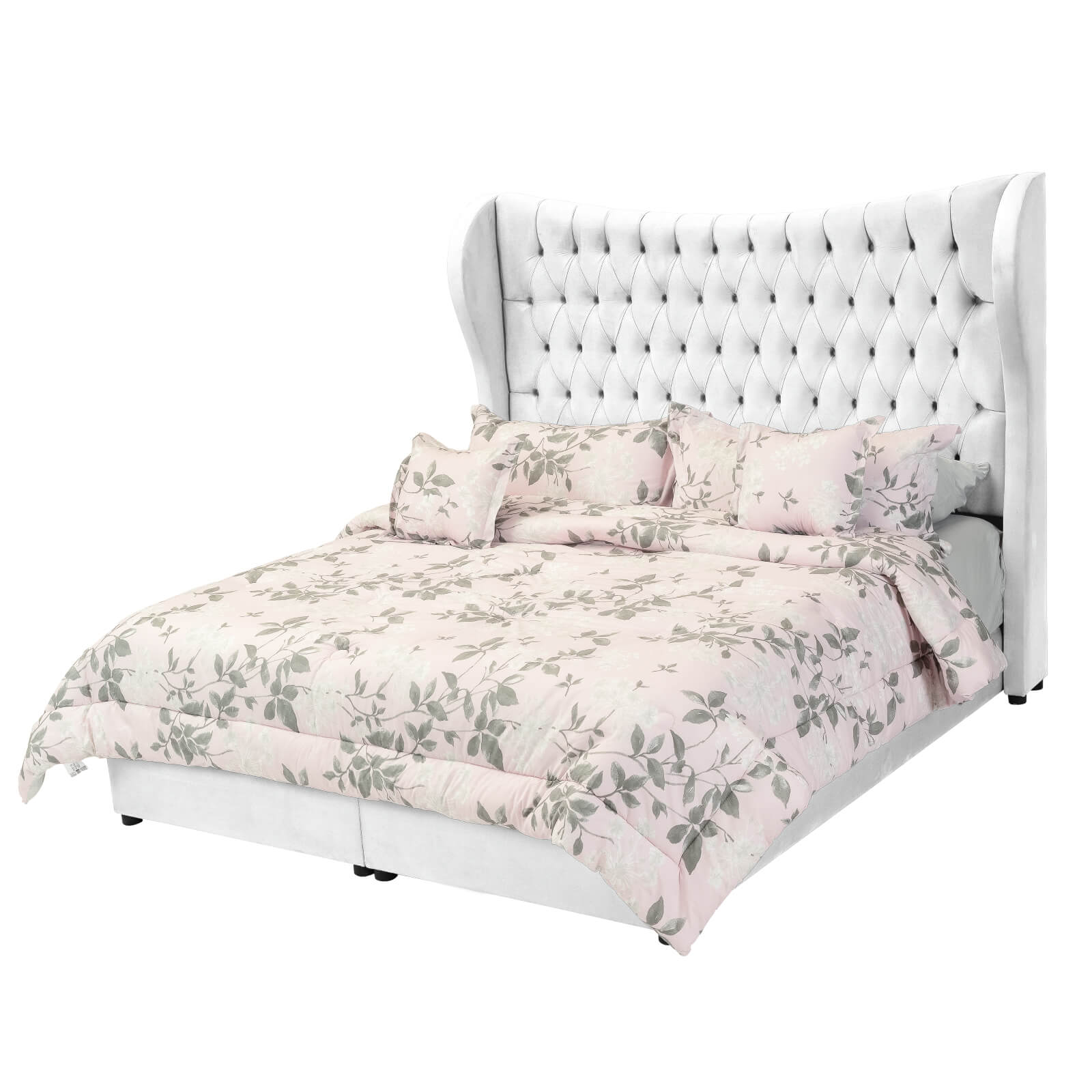 In House | Serin Bed Frame Velvet White 200x100