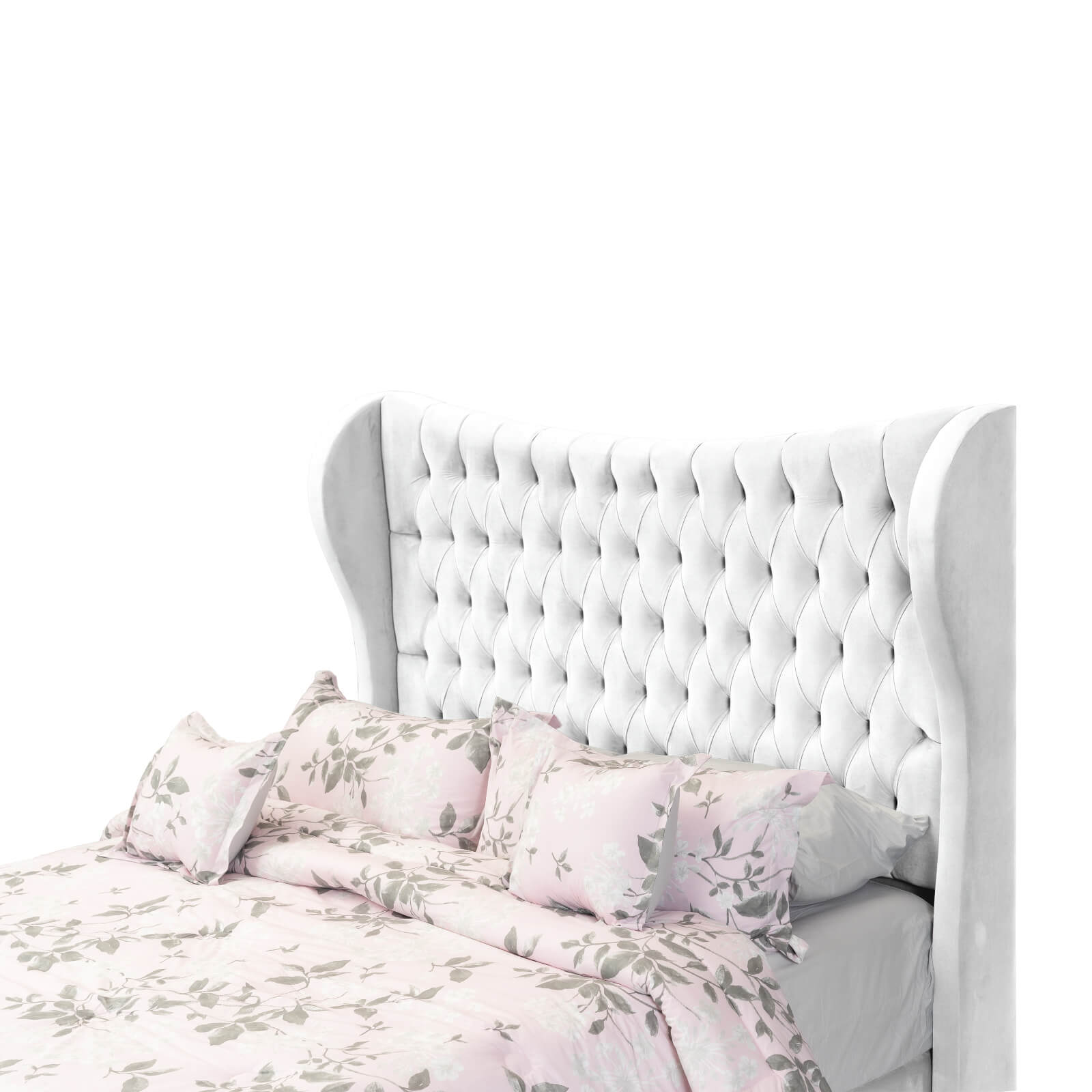 In House | Serin Bed Frame Velvet White 200x100