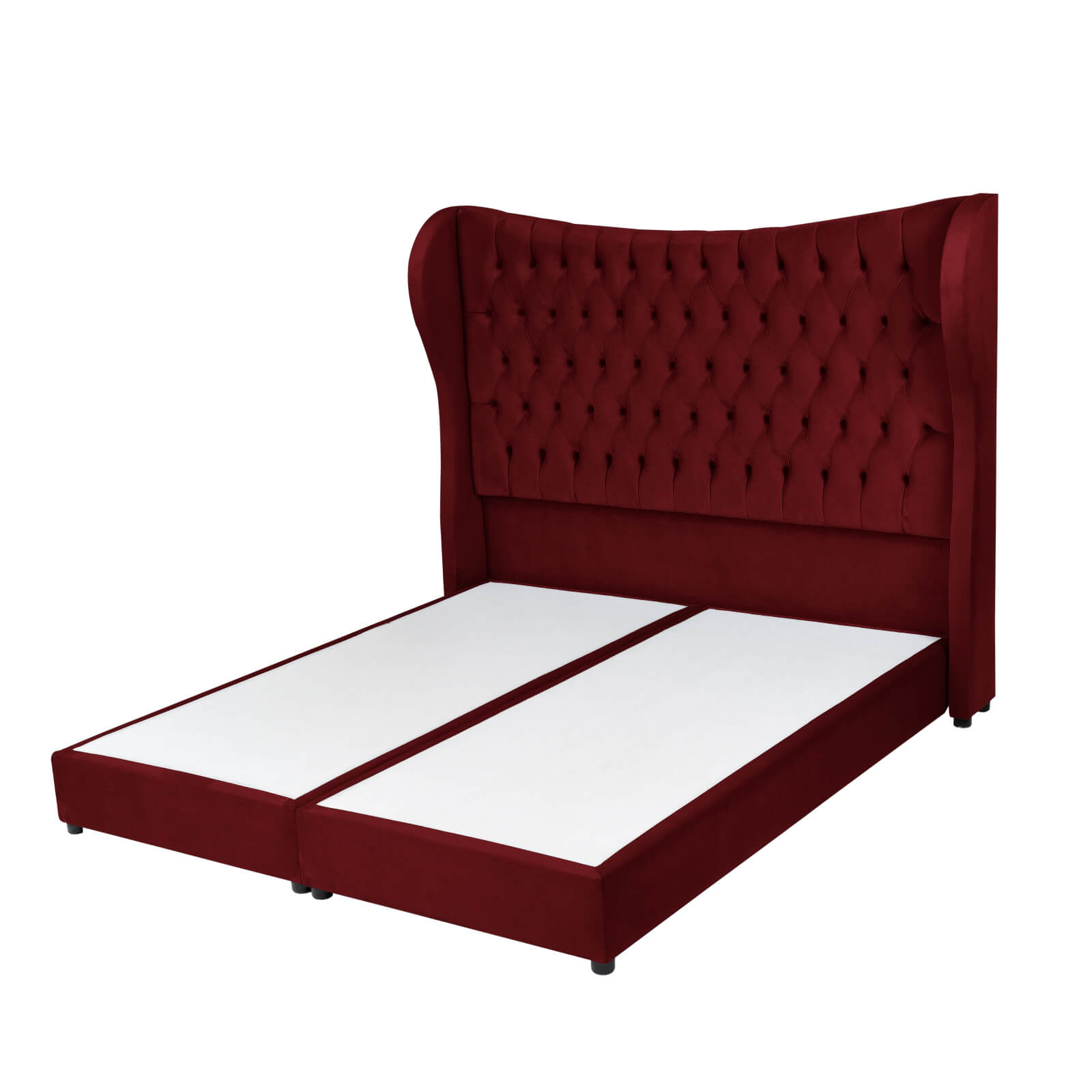 In House | Serin Bed Frame Velvet Burgundy 200x140