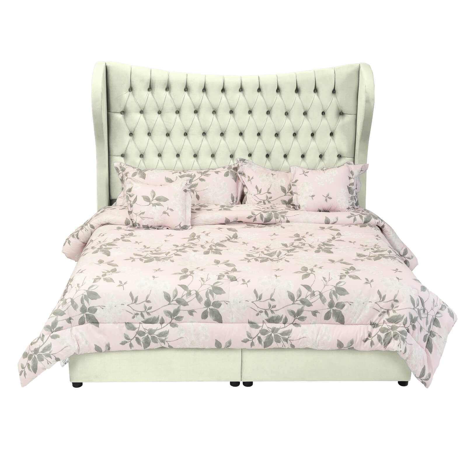 In House | Lujin Bed Frame Linen Ivory 200x160