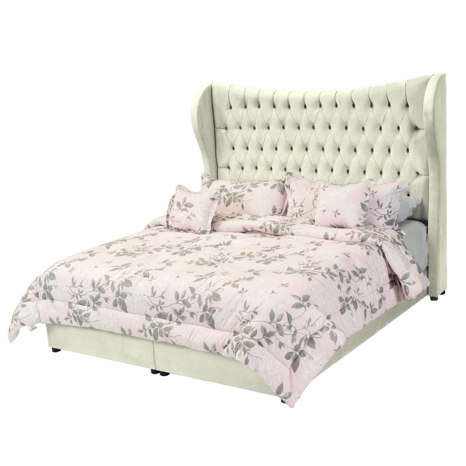 In House | Lujin Bed Frame Linen Ivory 200x160