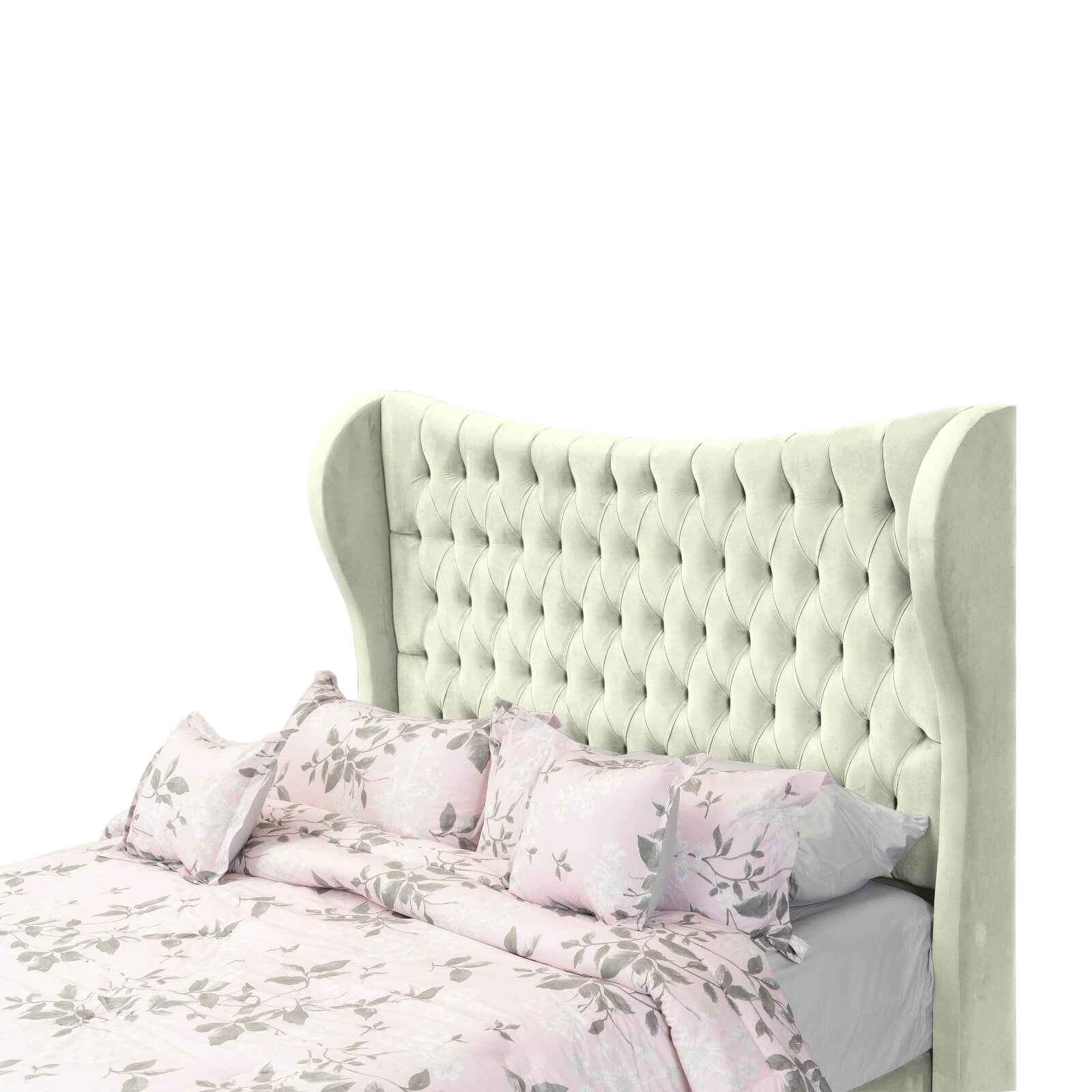 In House | Lujin Bed Frame Linen Ivory 200x160