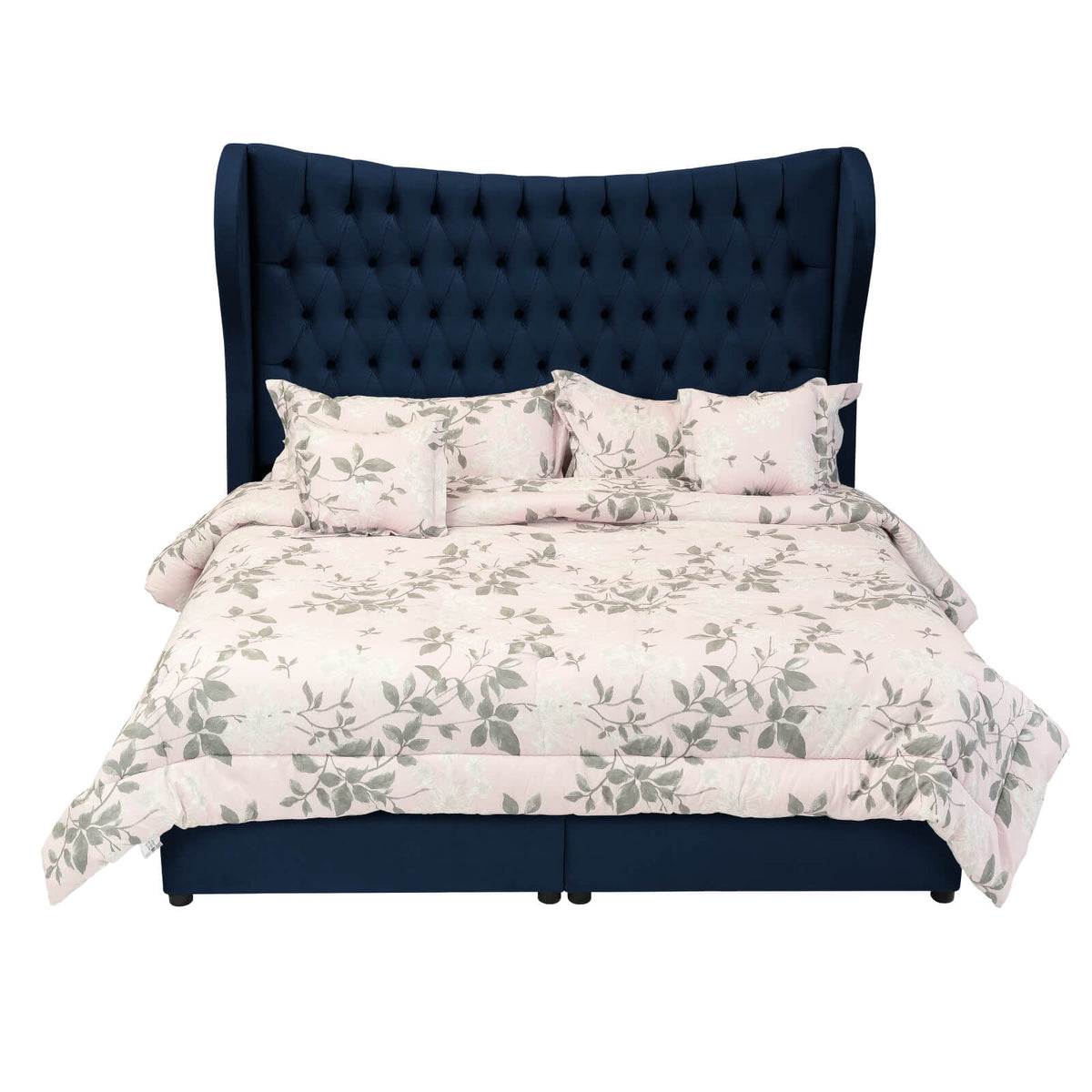 In House | Lujin Bed Frame Linen Dark Blue 200x200