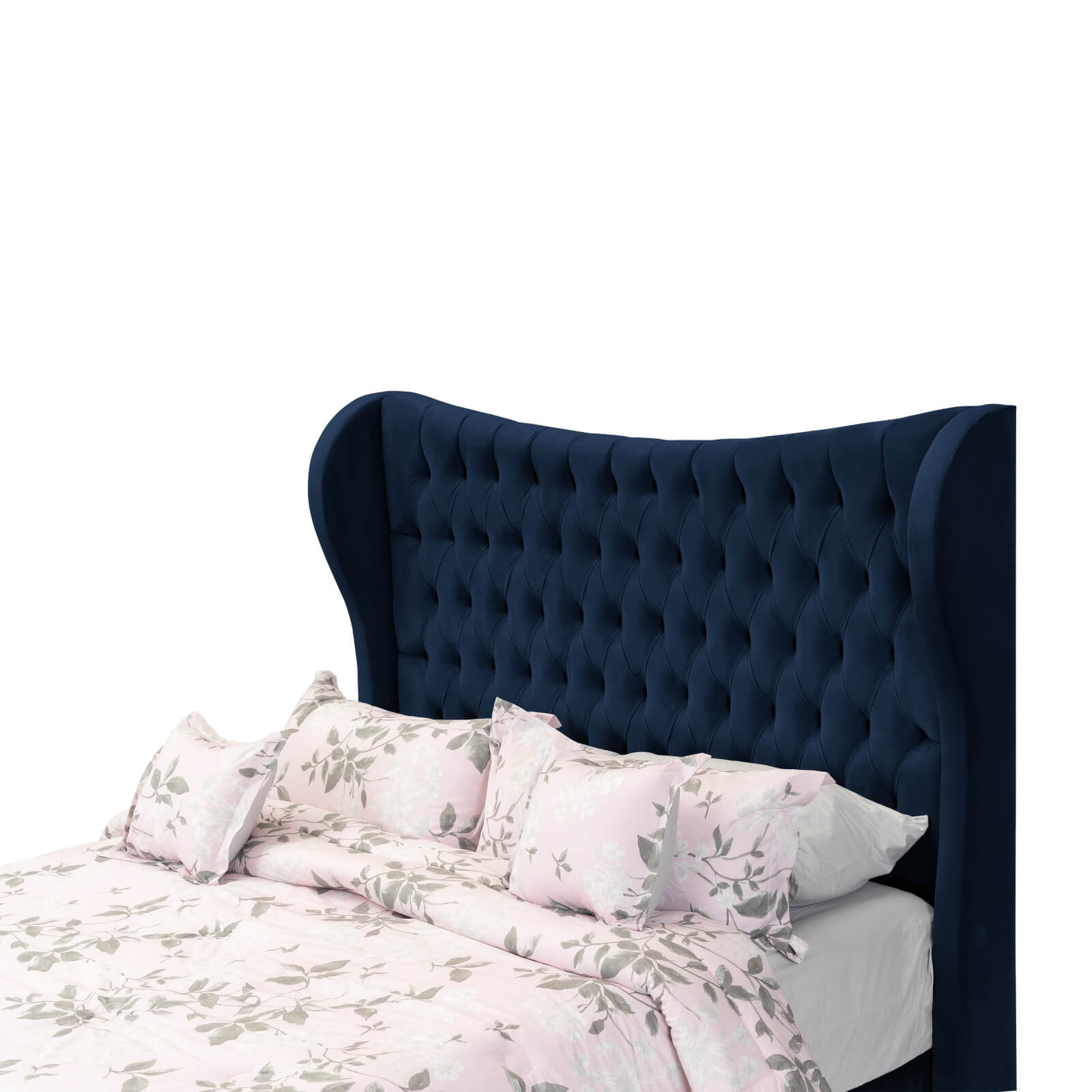 In House | Serin Bed Frame Velvet Dark Blue 200x90