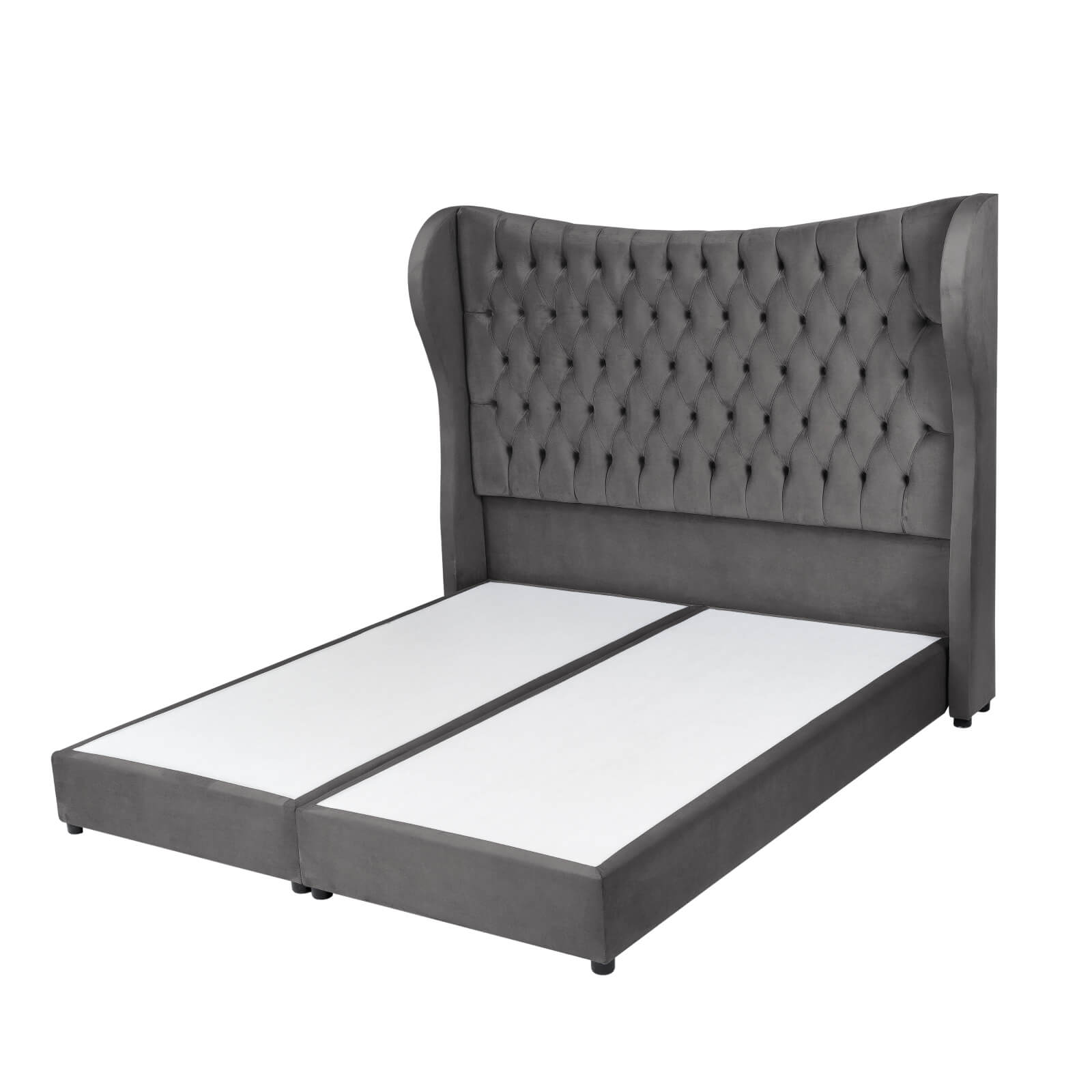 In House | Serin Bed Frame Velvet Grey 200x90