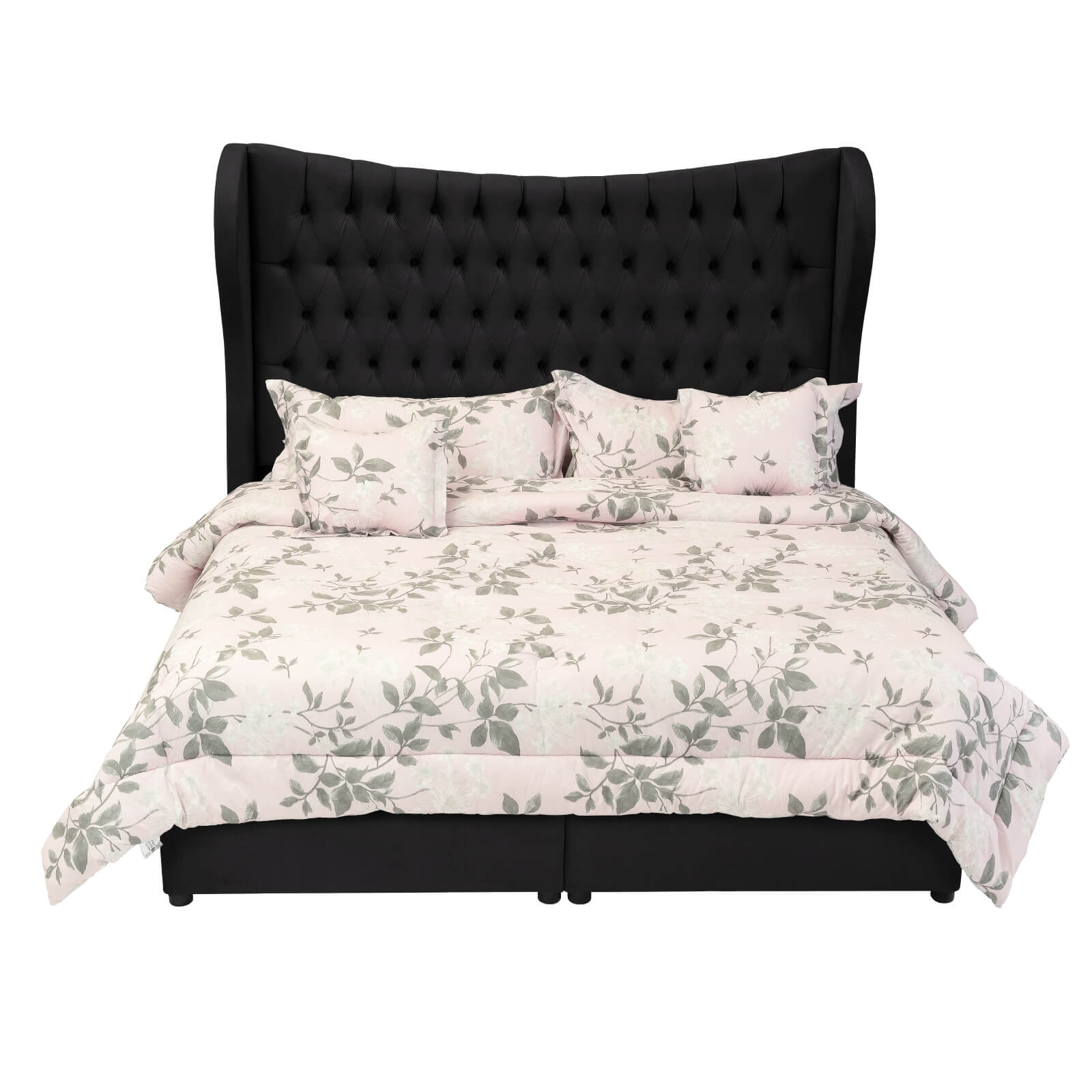 In House | Serin Bed Frame Velvet Black 200x90