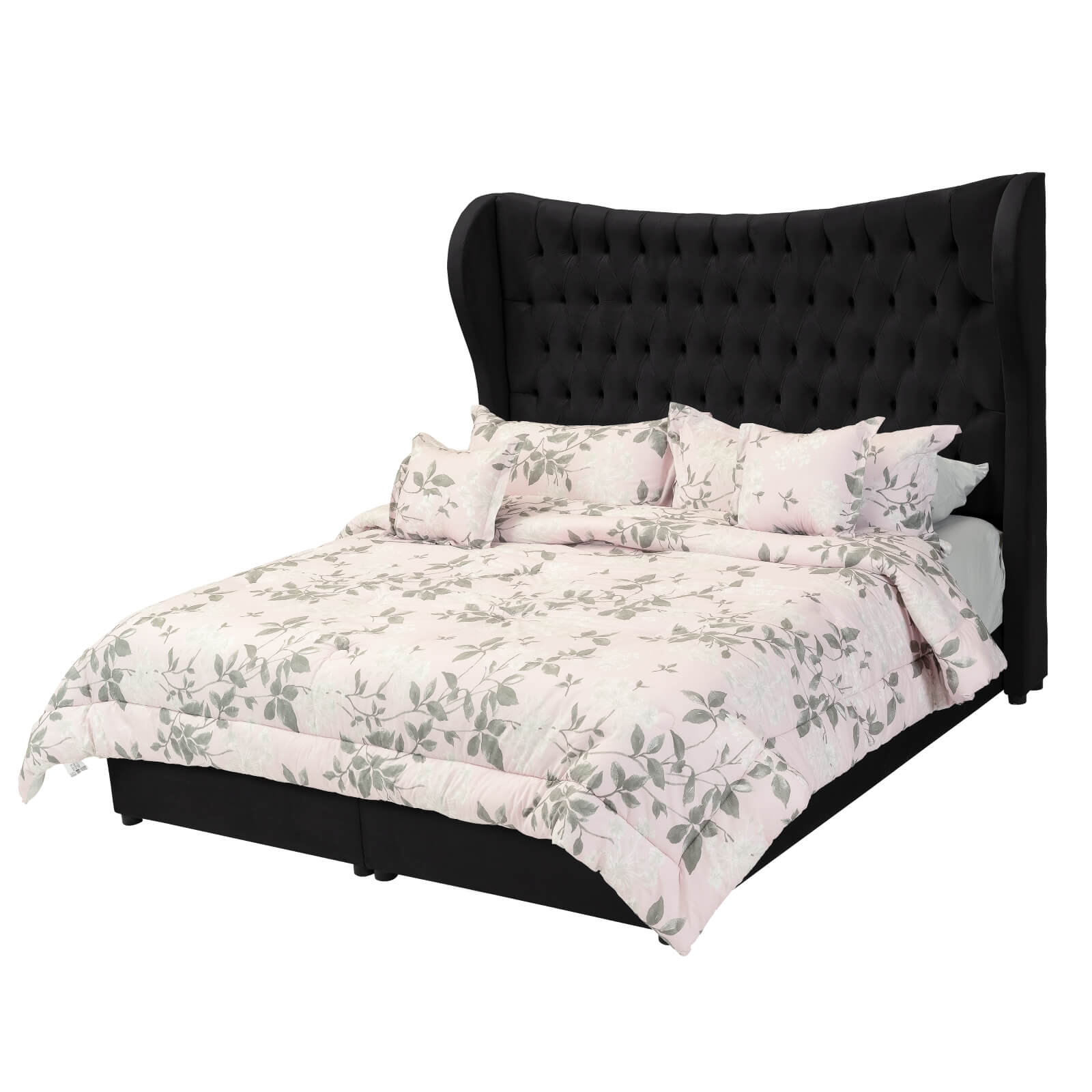 In House | Serin Bed Frame Velvet Black 200x90