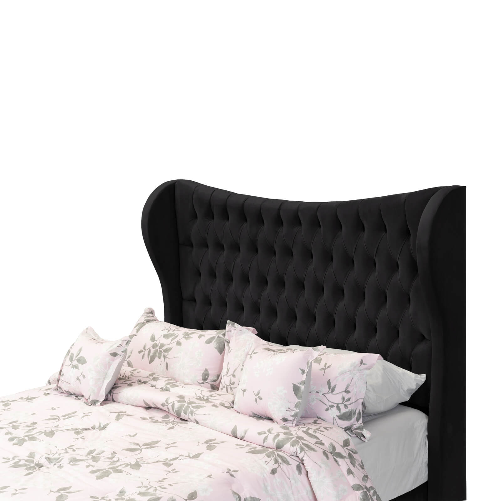 In House | Serin Bed Frame Velvet Black 200x90