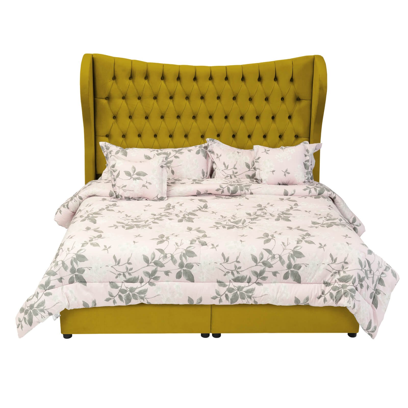 In House | Serin Bed Frame Velvet Gold 200x120