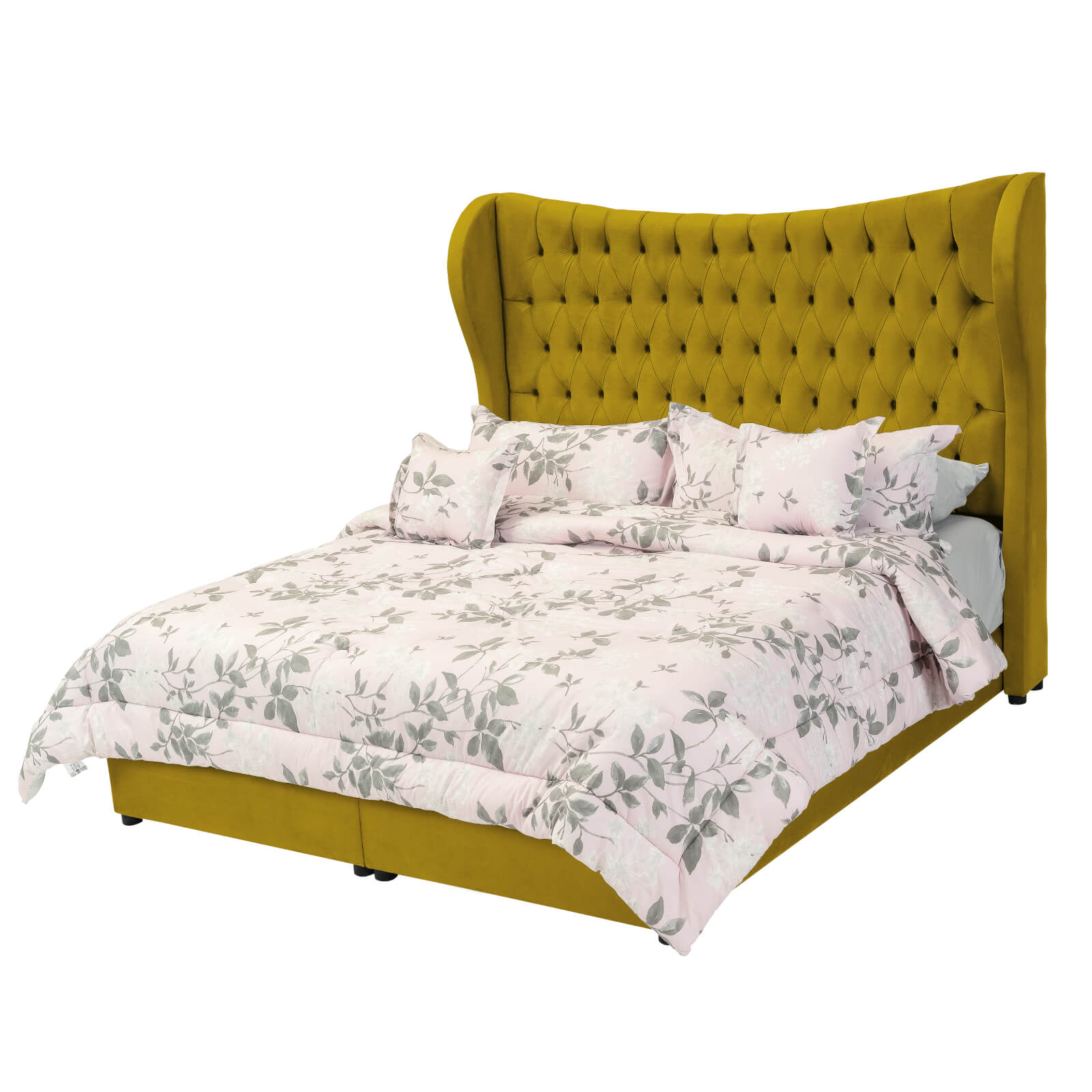 In House | Serin Bed Frame Velvet Gold 200x90