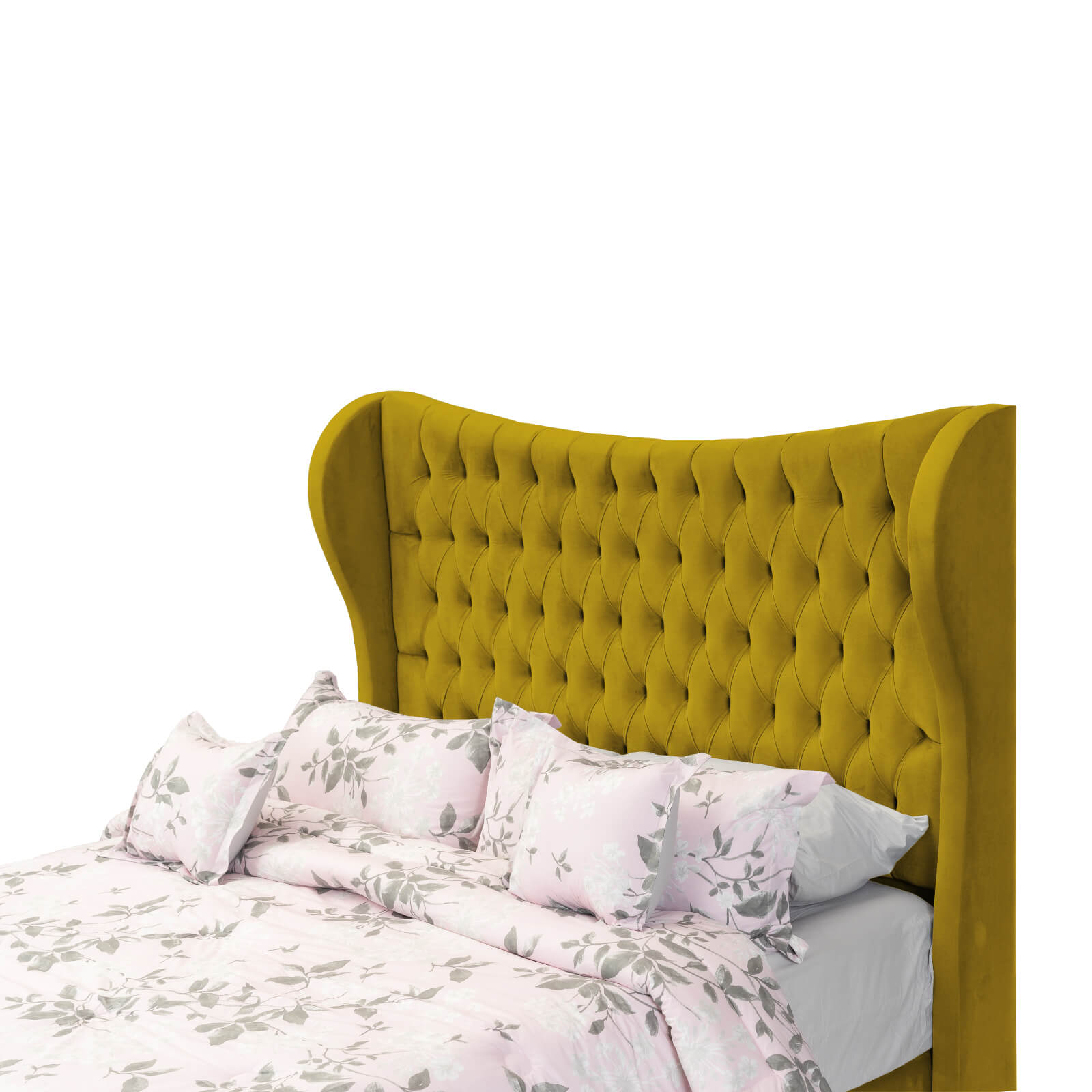 In House | Serin Bed Frame Velvet Gold 200x90