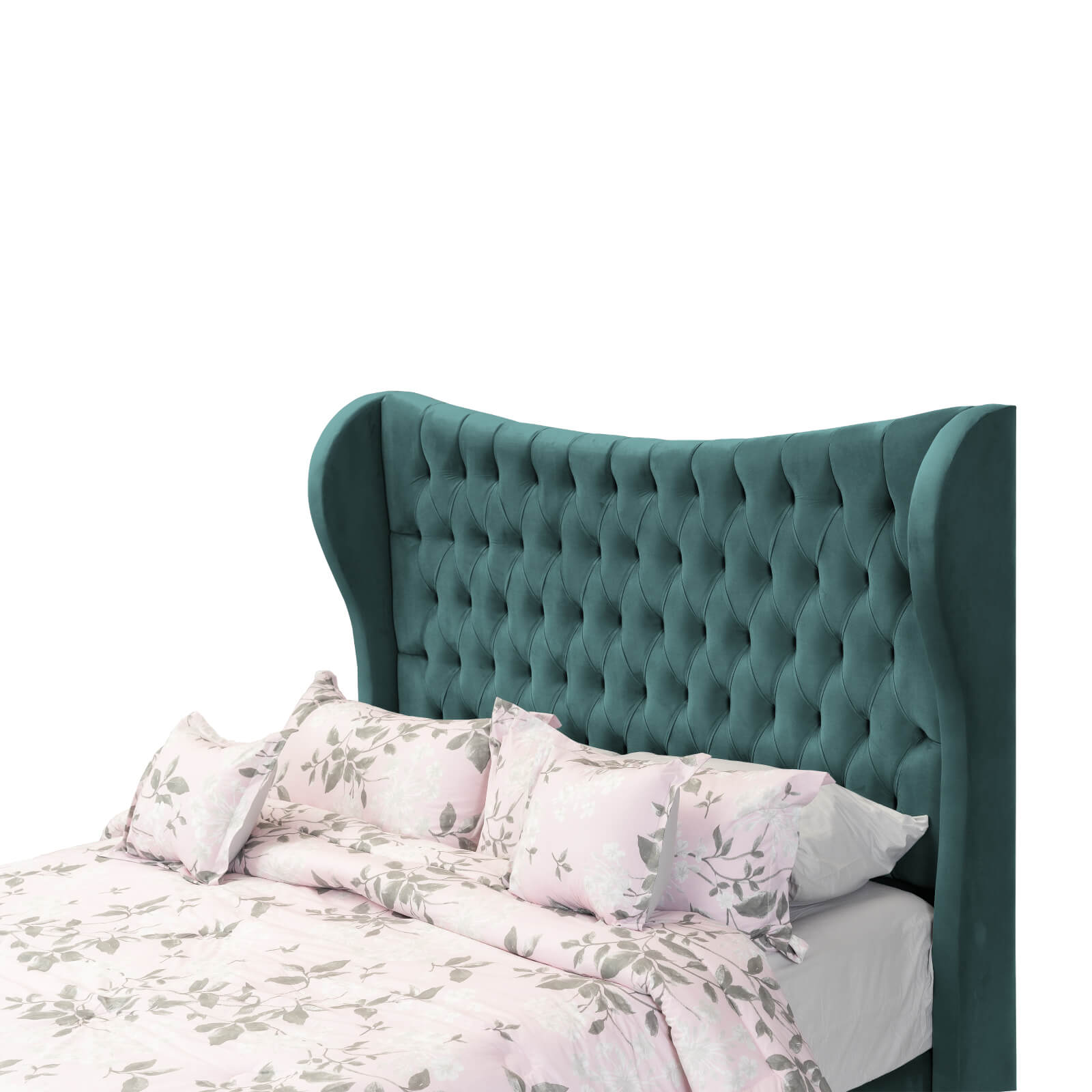 In House | Serin Bed Frame Velvet Turquoise 200x90