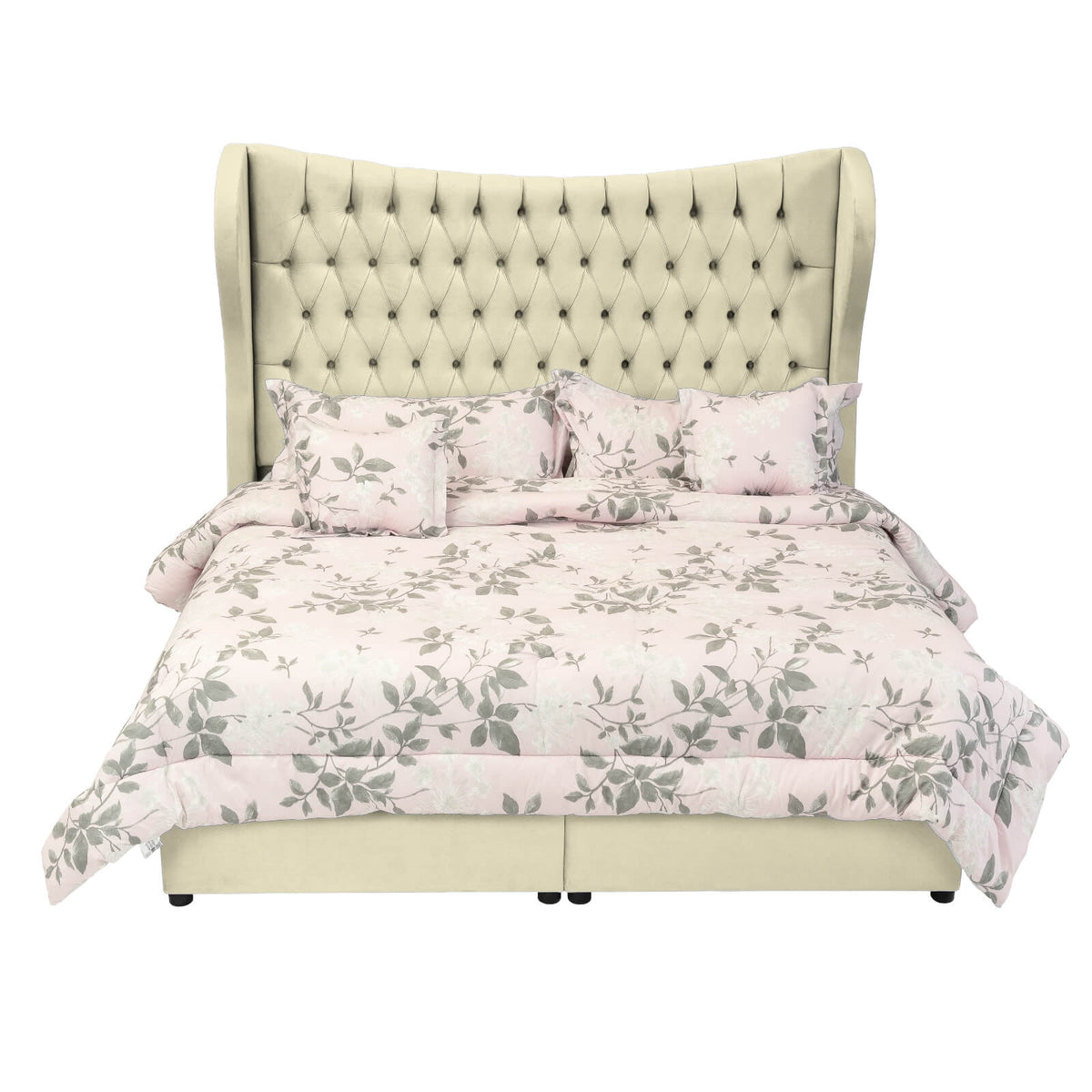 In House | Lujin Bed Frame Linen Beige 200x200