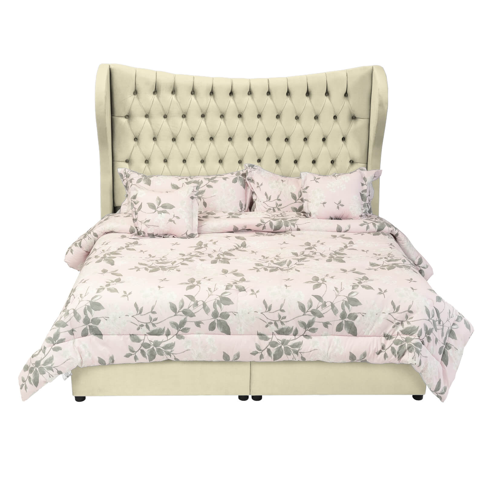 In House | Serin Bed Frame Velvet Beige 200x90