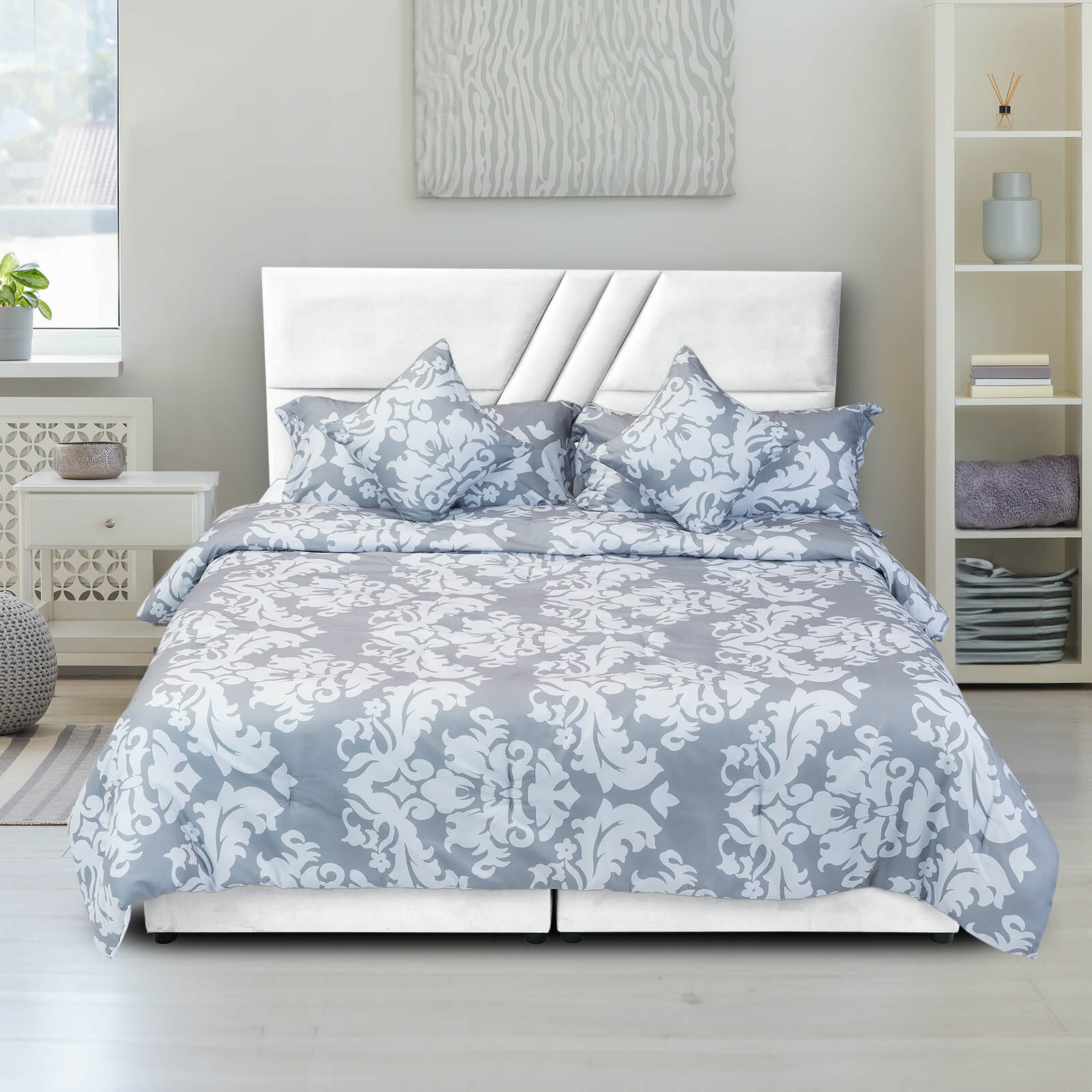 In House | Serin Bed Frame Velvet White 200x150