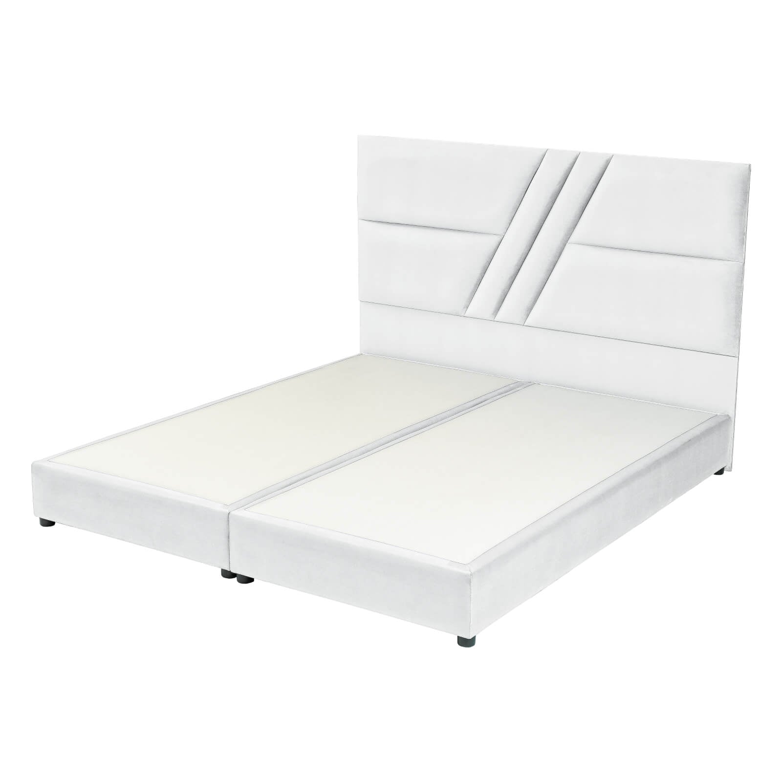 In House | Serin Bed Frame Velvet White 200x200