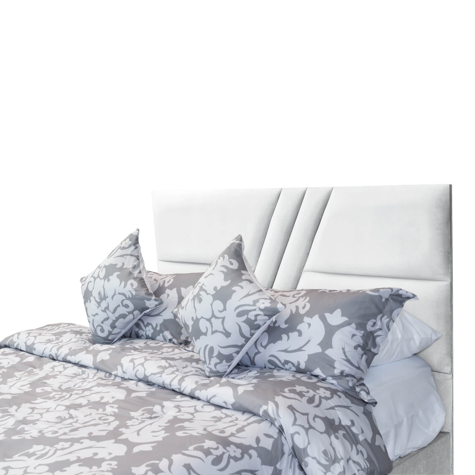 In House | Serin Bed Frame Velvet White 200x150