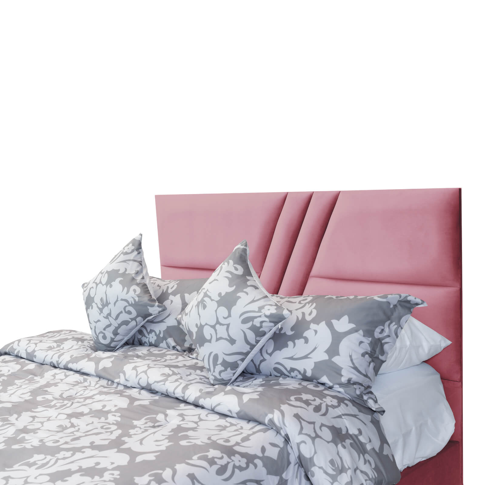 In House | Serin Bed Frame Velvet Light Pink 200x200