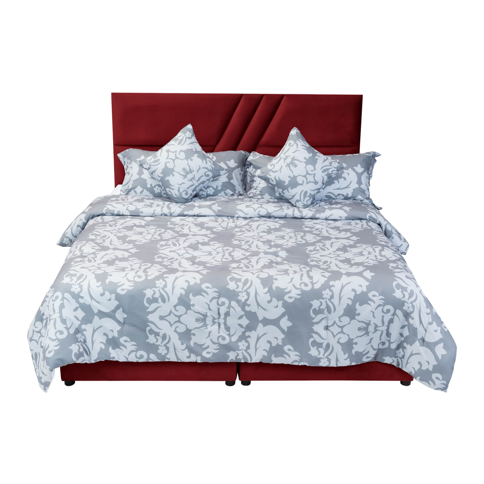 In House | Serin Bed Frame Velvet Burgundy 200x160