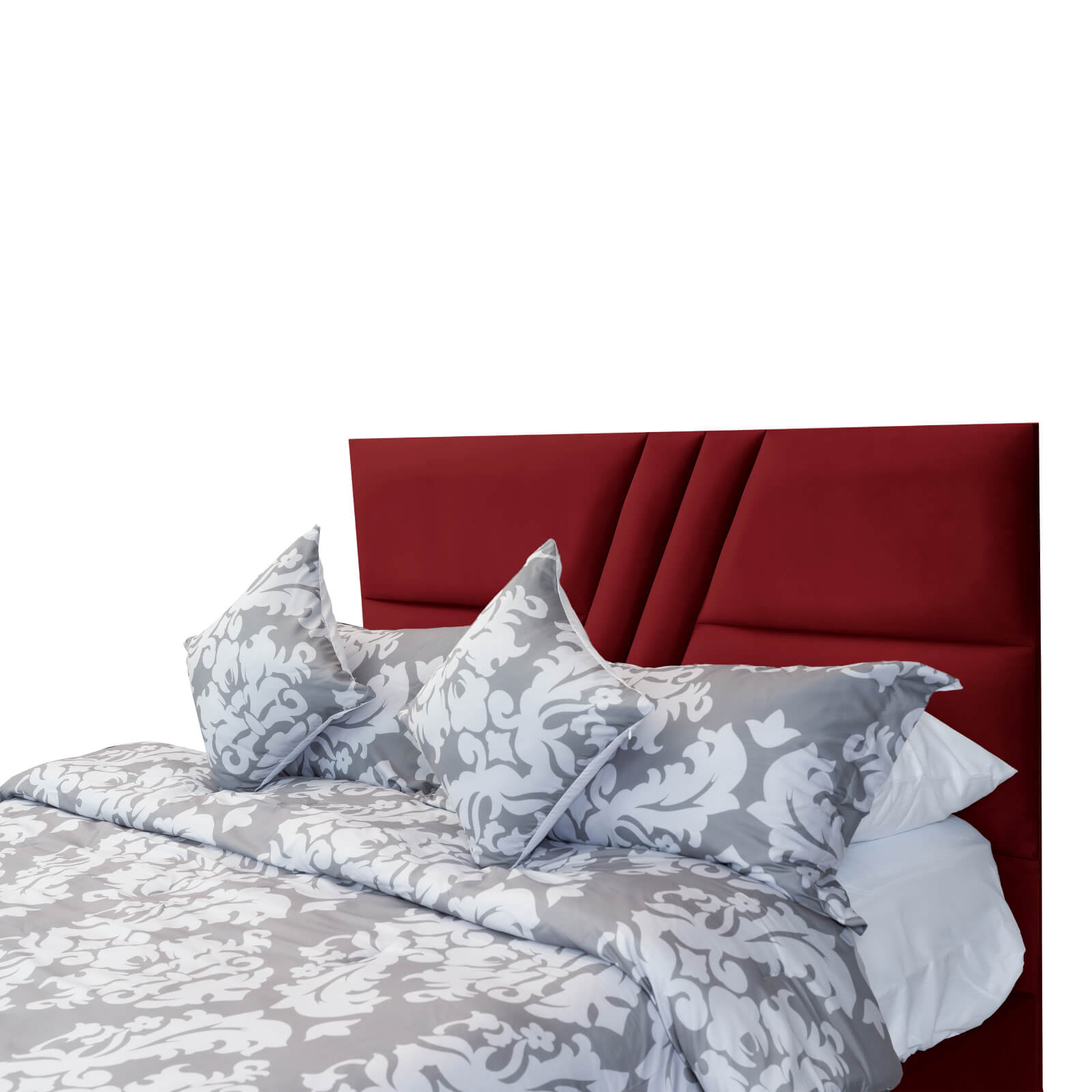 In House | Serin Bed Frame Velvet Burgundy 200x160
