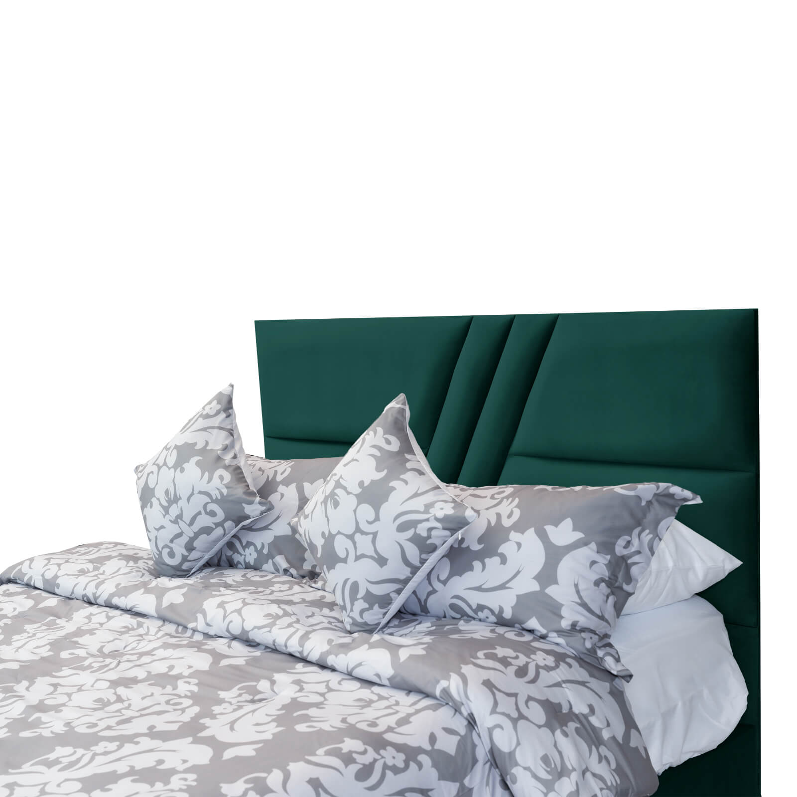 In House | Serin Bed Frame Velvet Dark Green 200x160