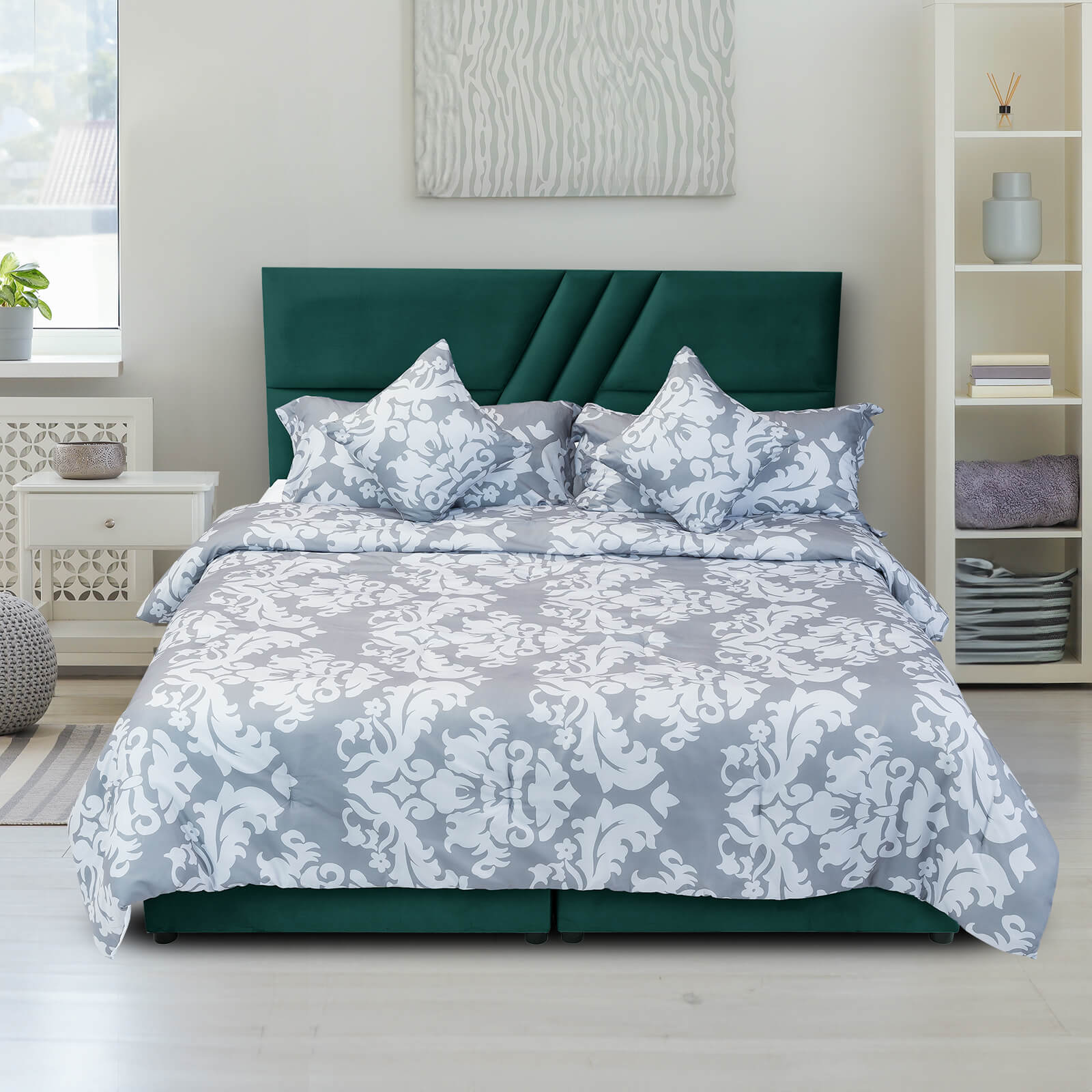 In House | Serin Bed Frame Velvet Dark Green 200x160