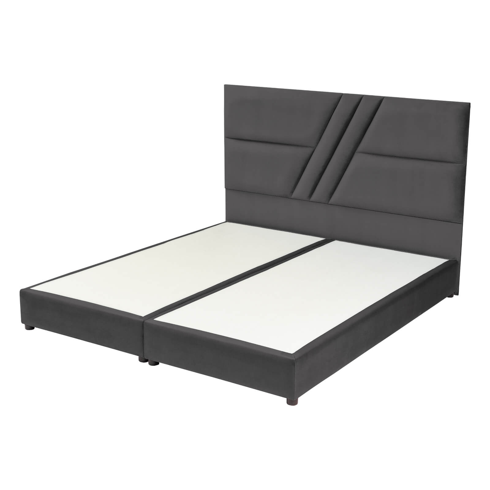 In House | Serin Bed Frame Velvet Dark Grey 200x180