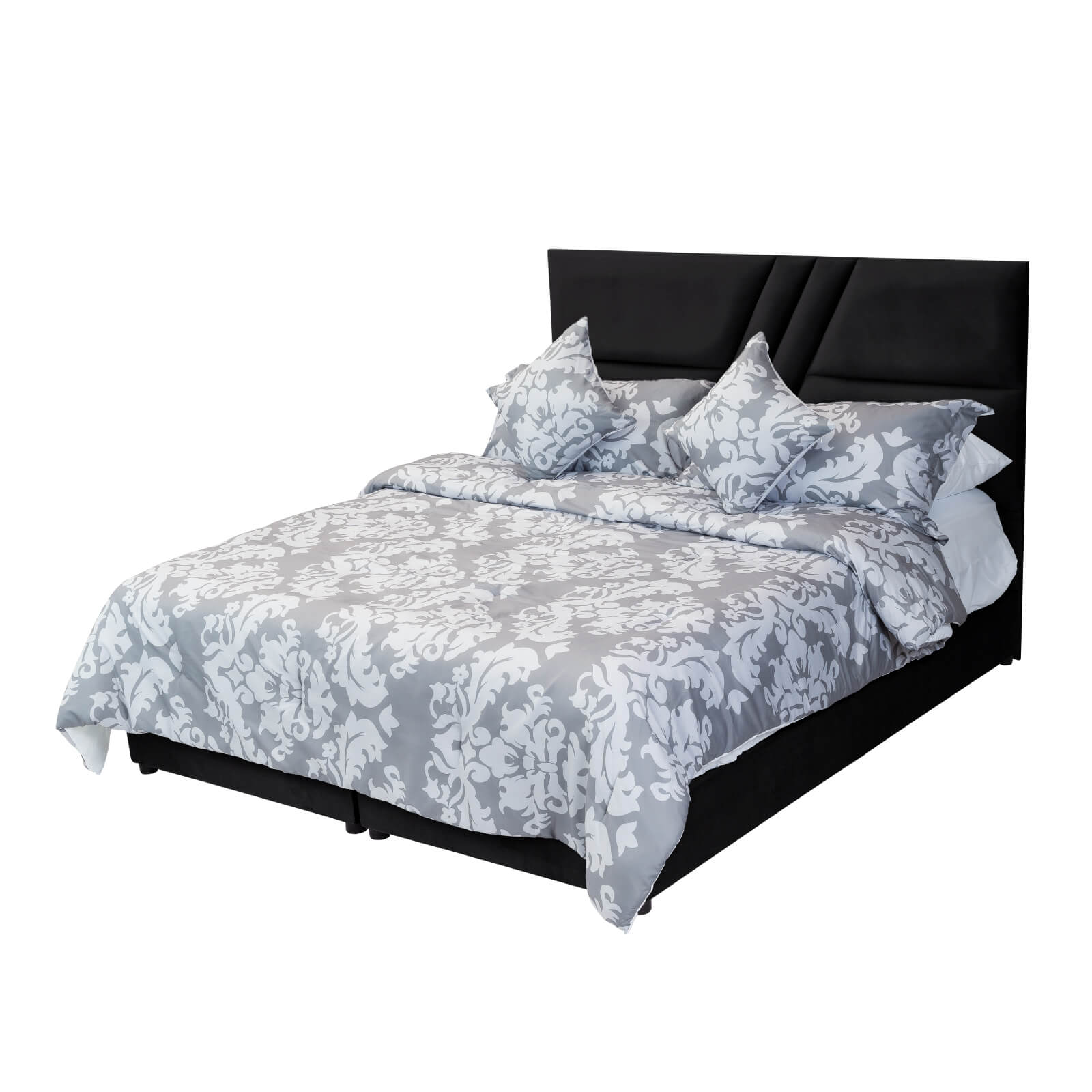 In House | Serin Bed Frame Velvet Black 200x160