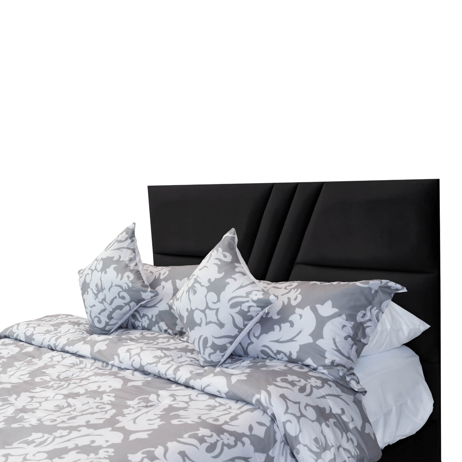 In House | Serin Bed Frame Velvet Black 200x180