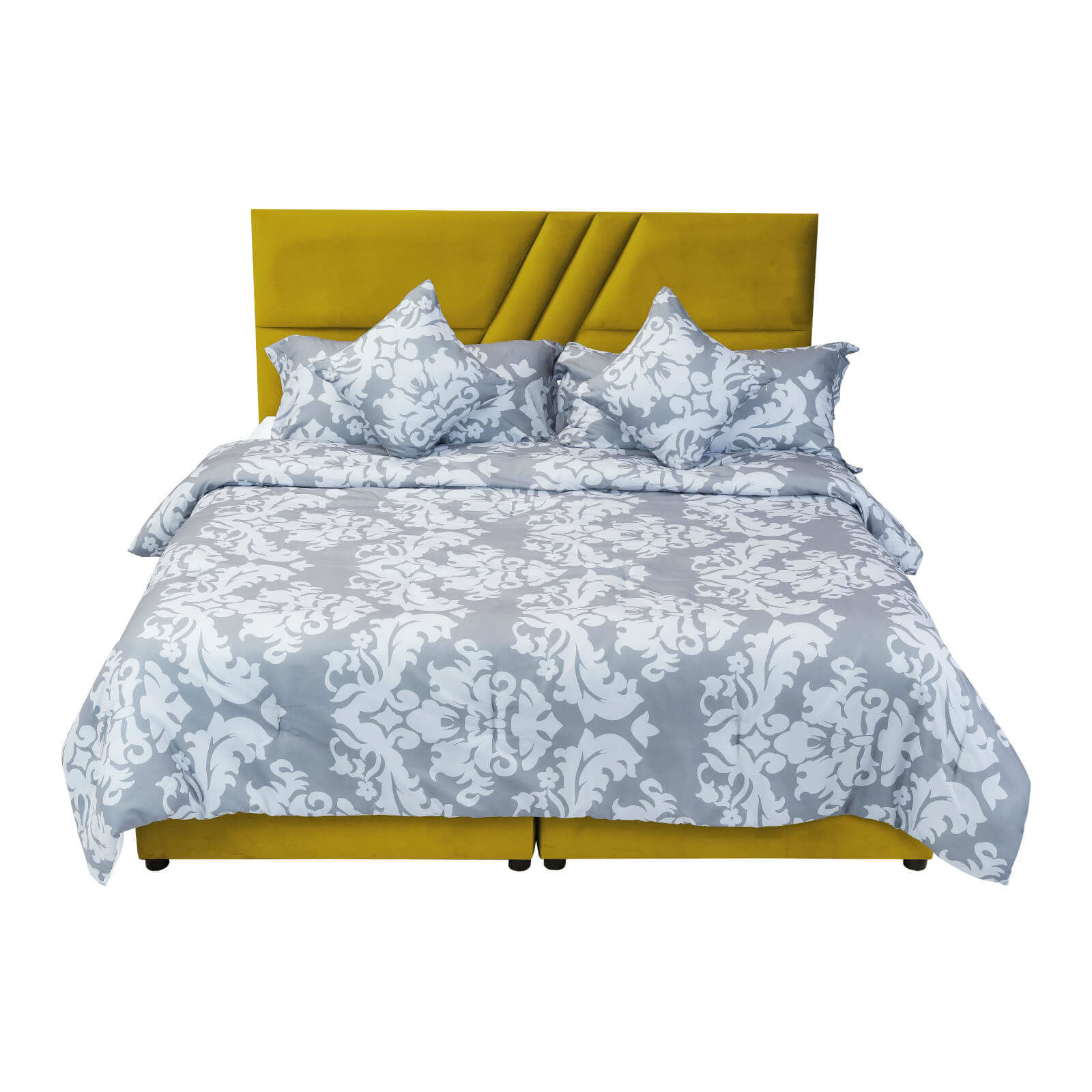 In House | Serin Bed Frame Velvet Gold 200x180
