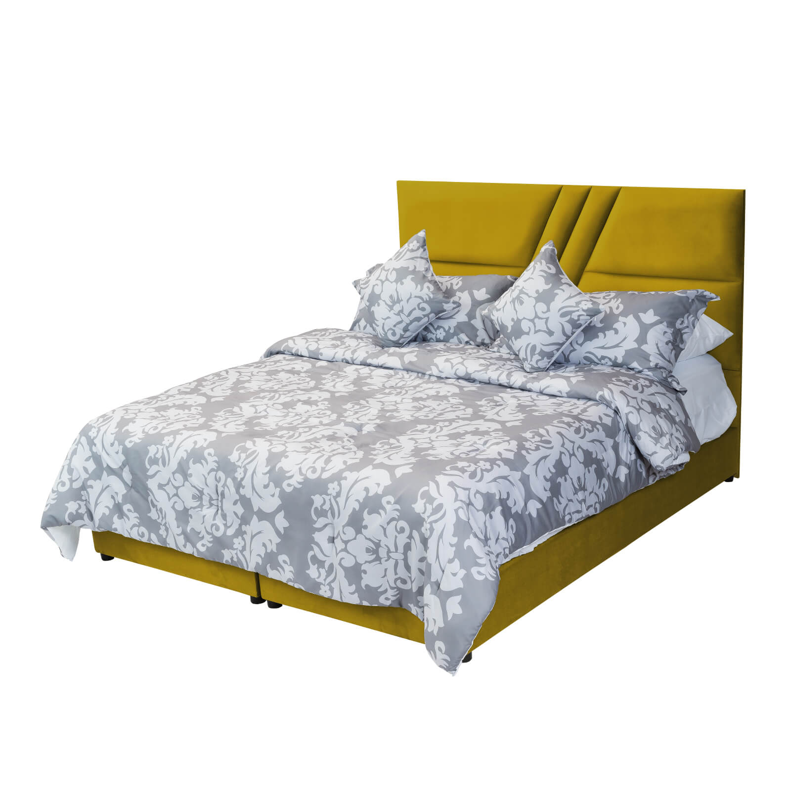 In House | Serin Bed Frame Velvet Gold 200x180