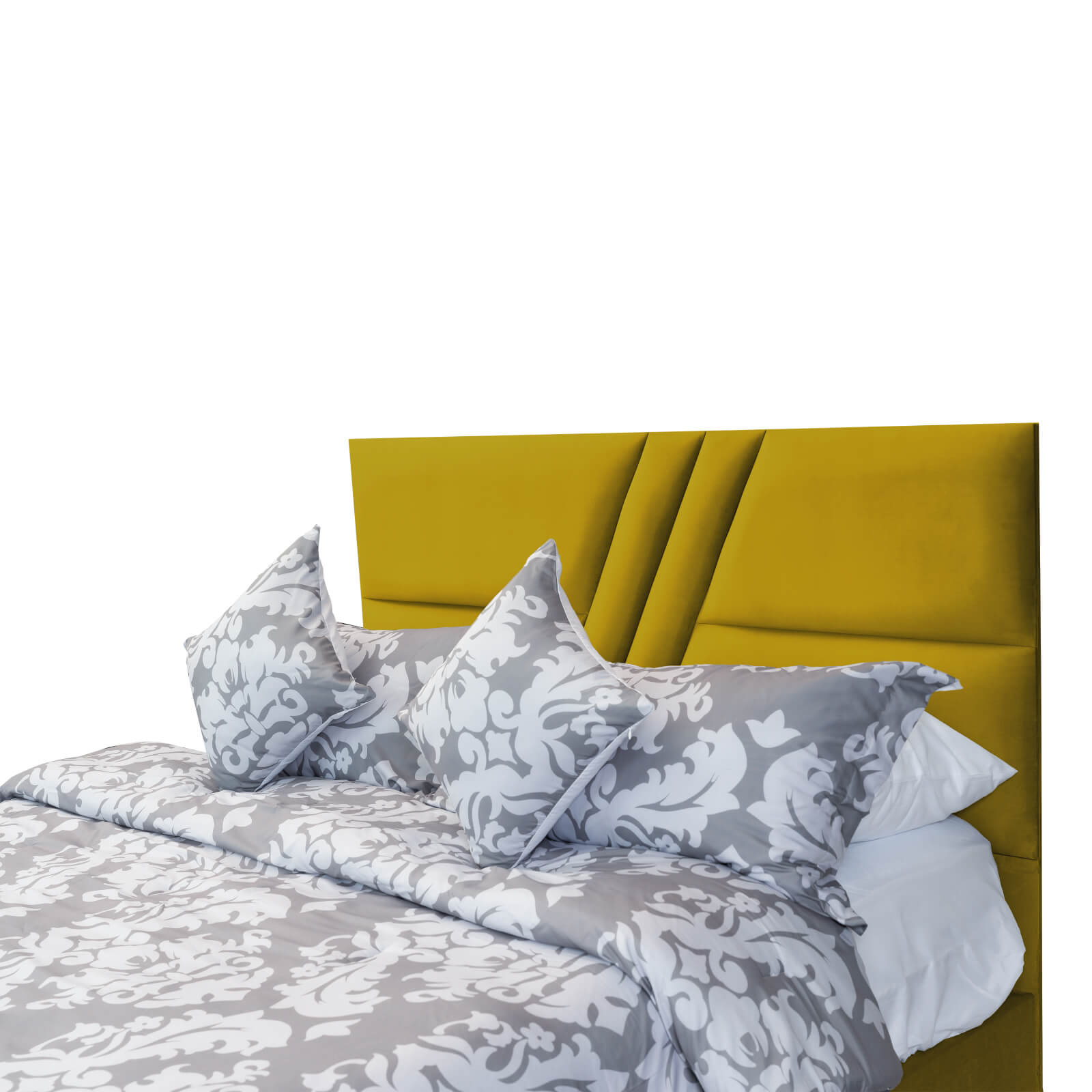 In House | Serin Bed Frame Velvet Gold 200x180