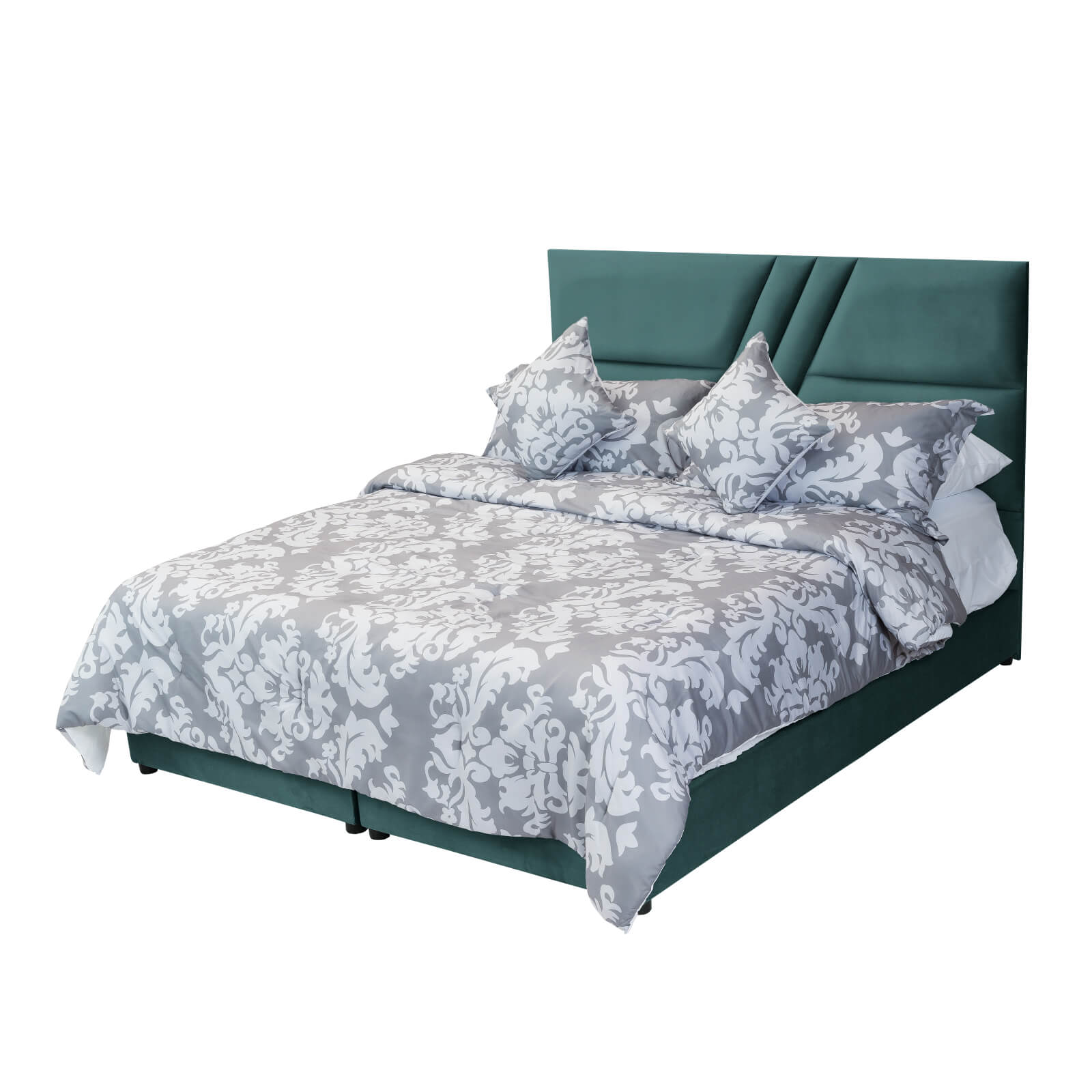 In House | Serin Bed Frame Velvet Turquoise 200x160