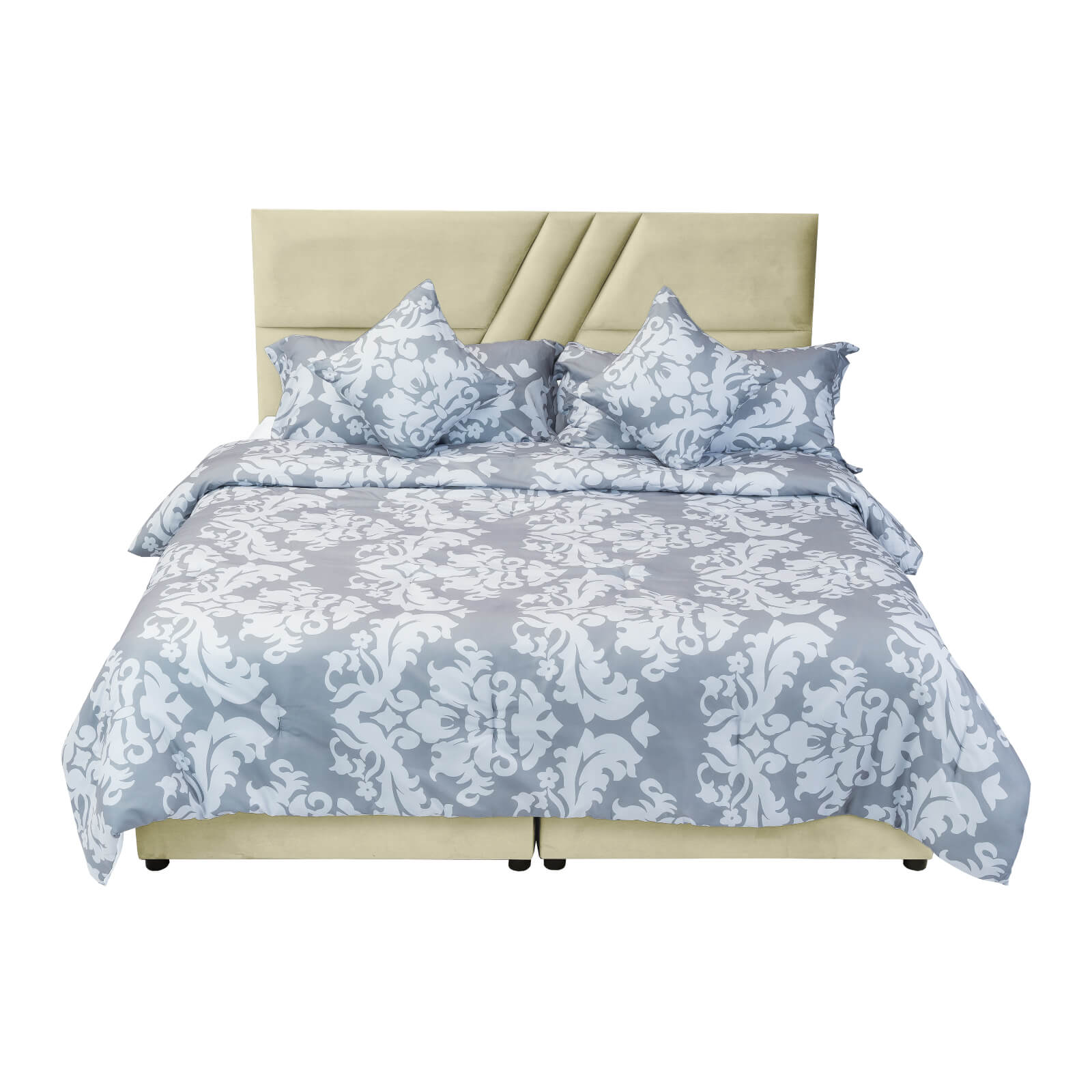 In House | Serin Bed Frame Velvet Beige 200x200