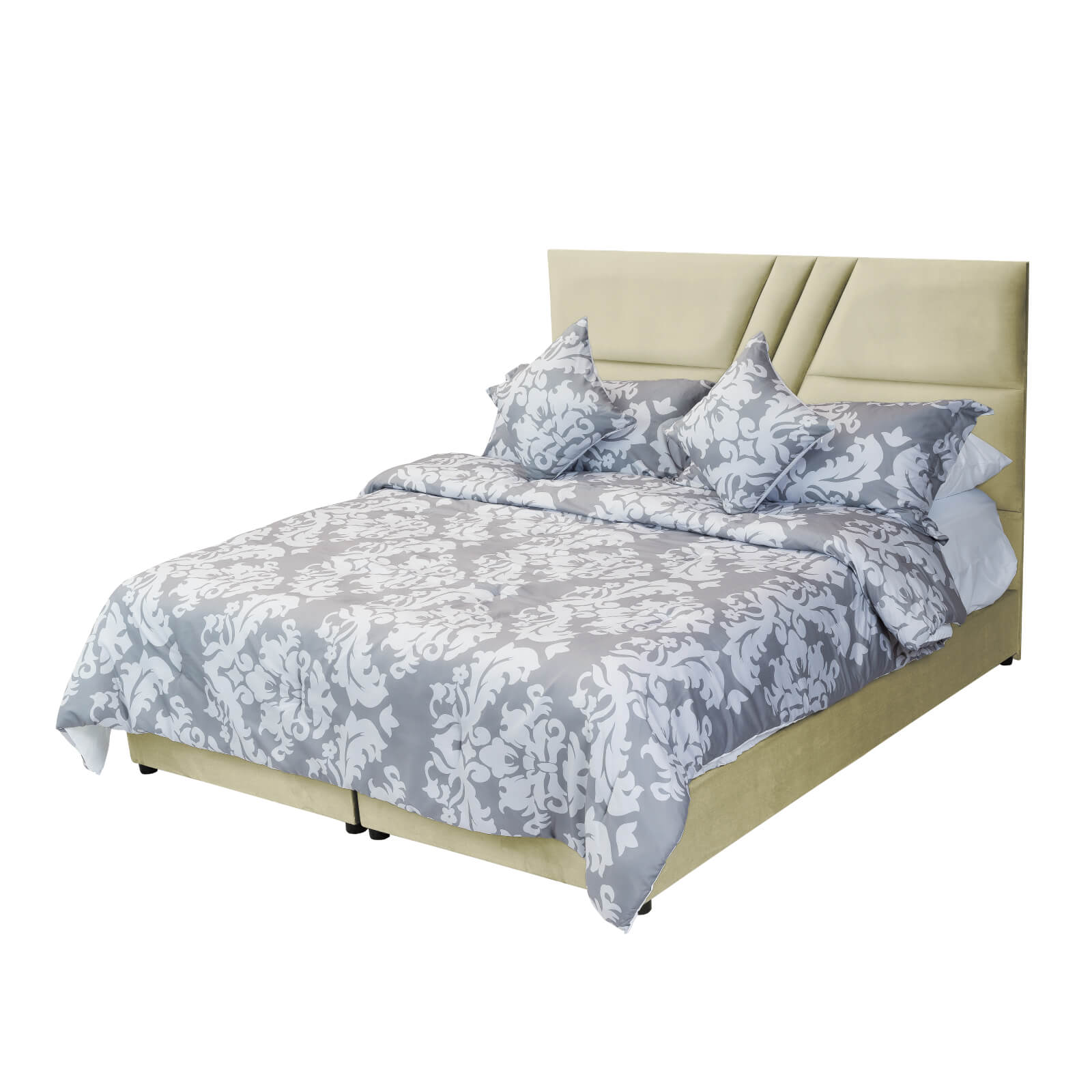In House | Serin Bed Frame Velvet Beige 200x160
