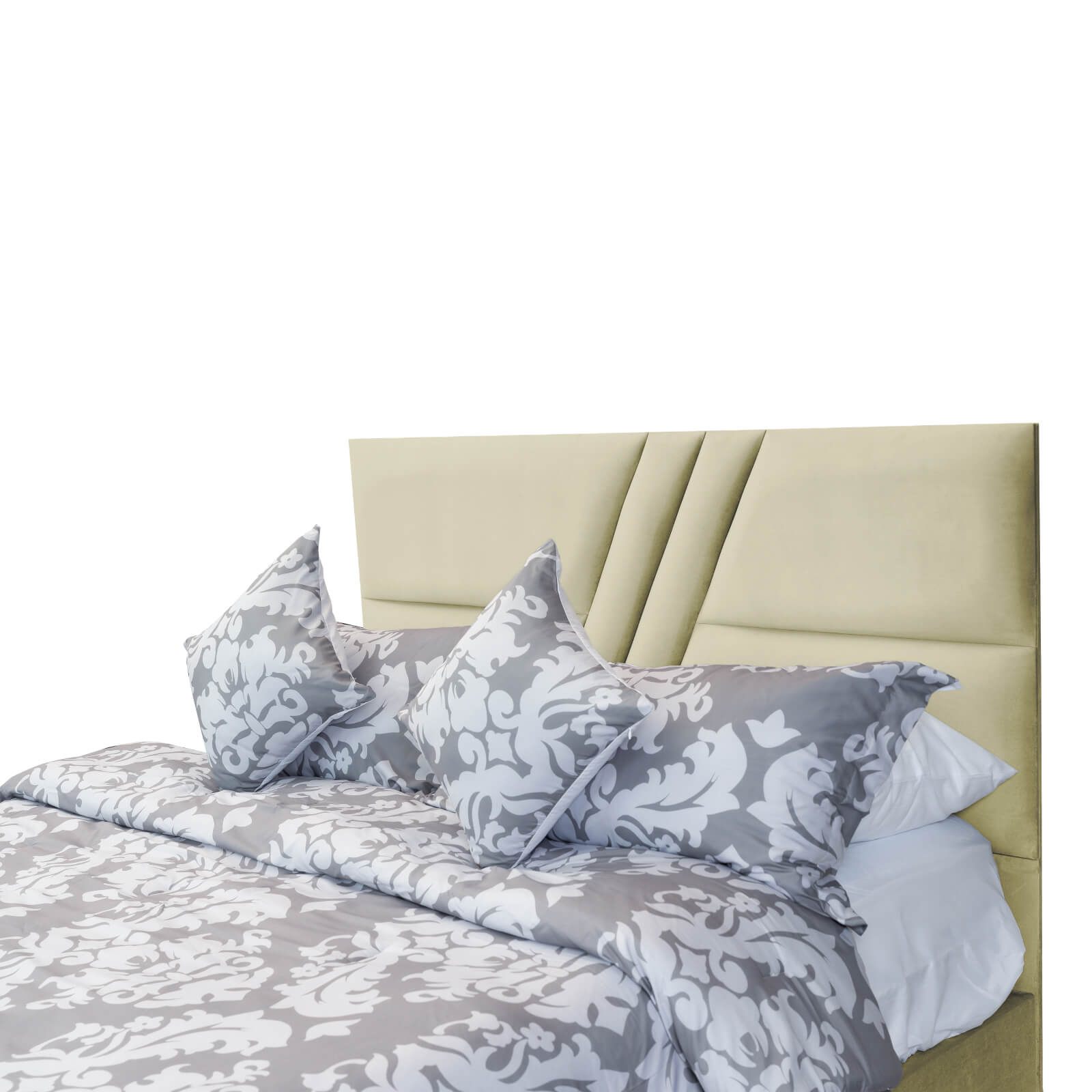 In House | Serin Bed Frame Velvet Beige 200x160
