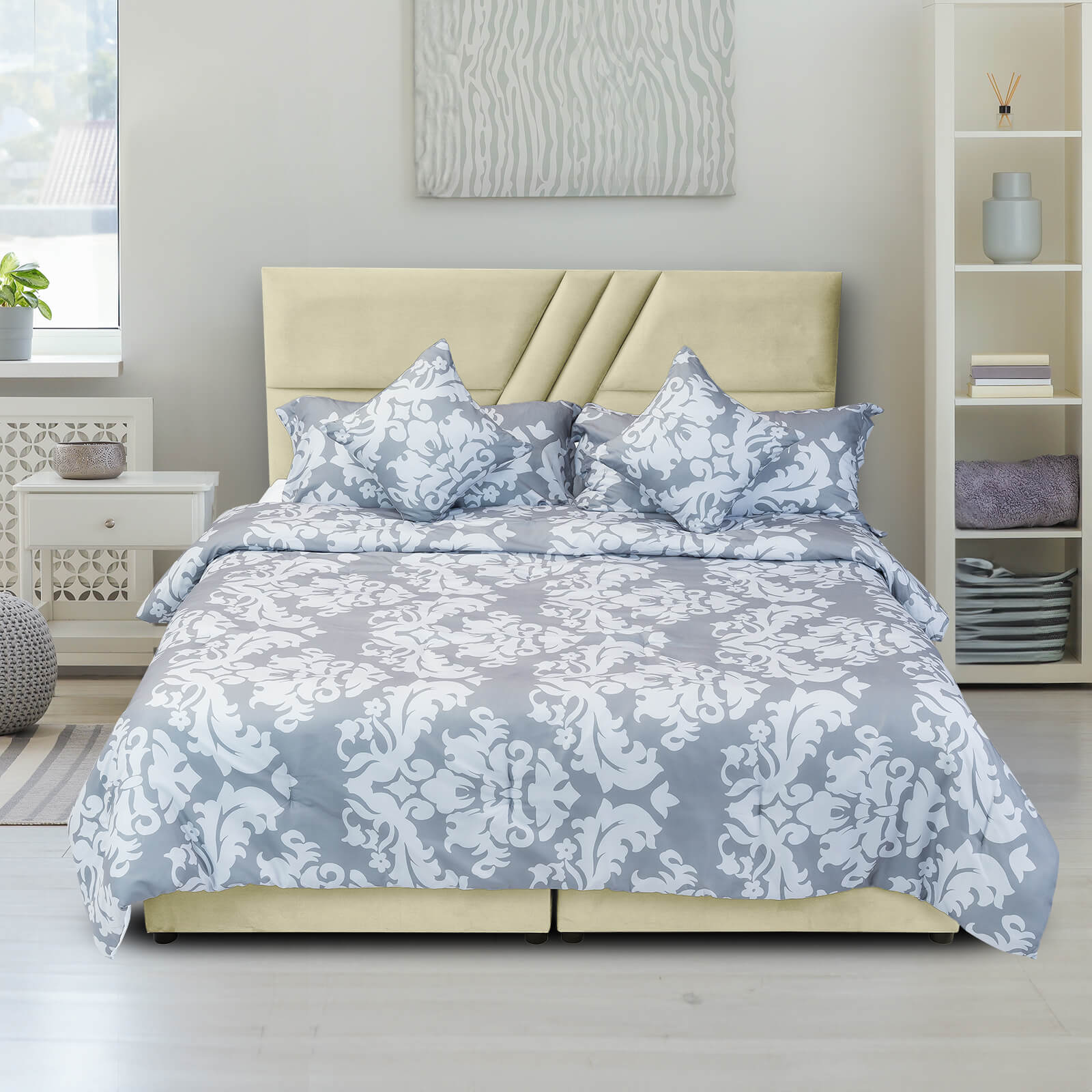 In House | Serin Bed Frame Velvet Beige 200x160